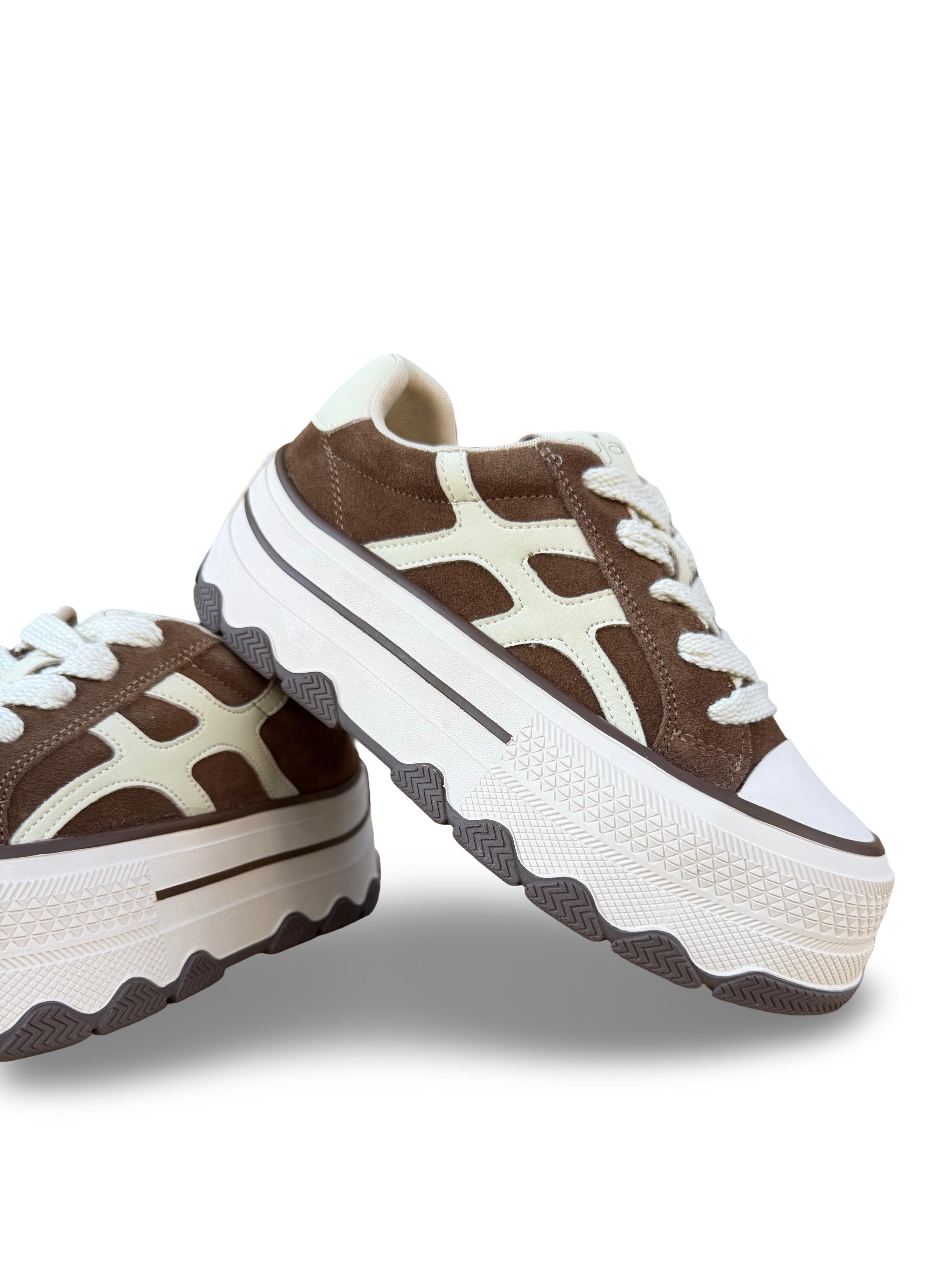 Guja 26K366 Hakiki Deri Kadın Sneaker Spor Camel