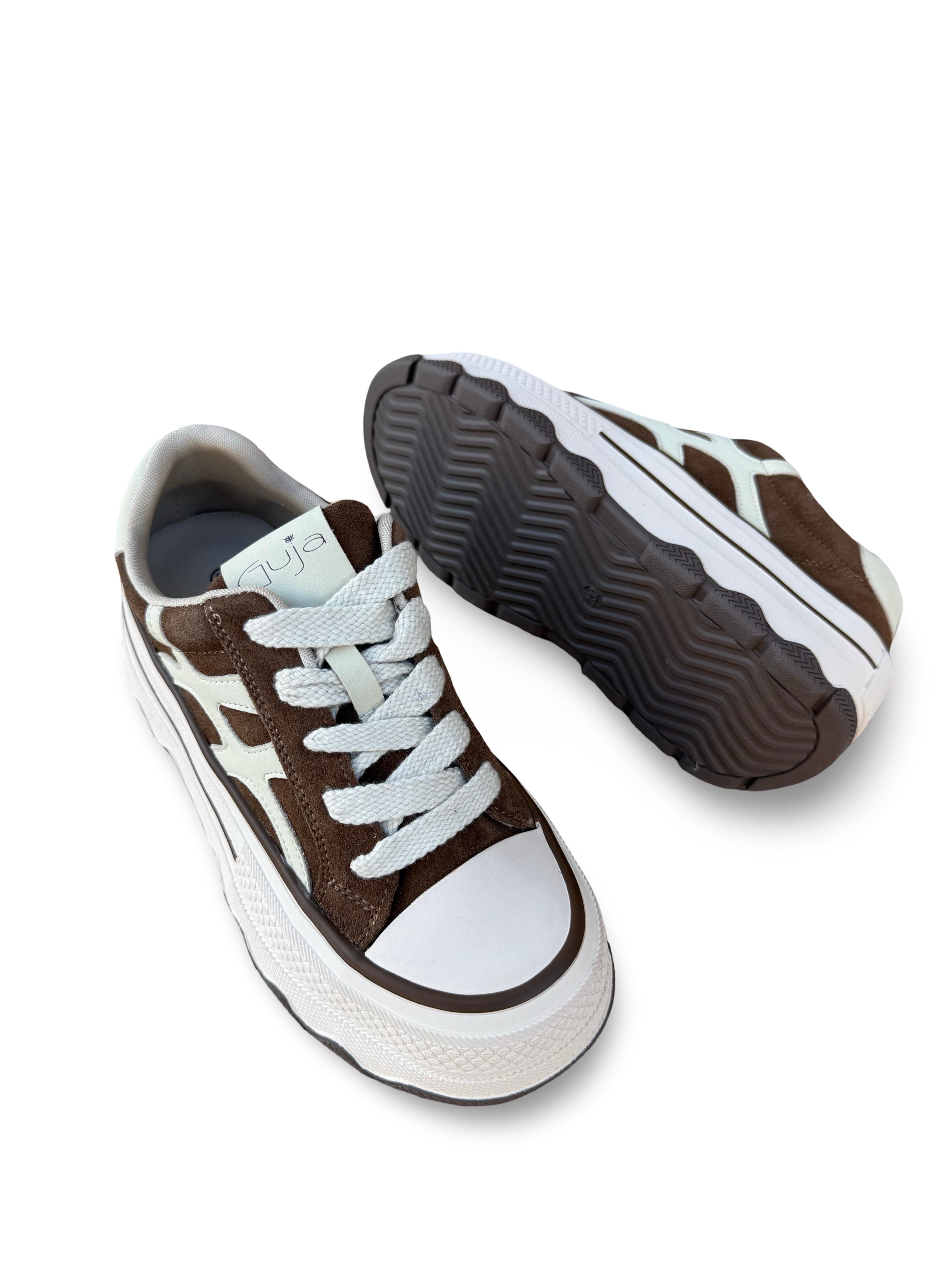 Guja 26K366 Hakiki Deri Kadın Sneaker Spor Camel