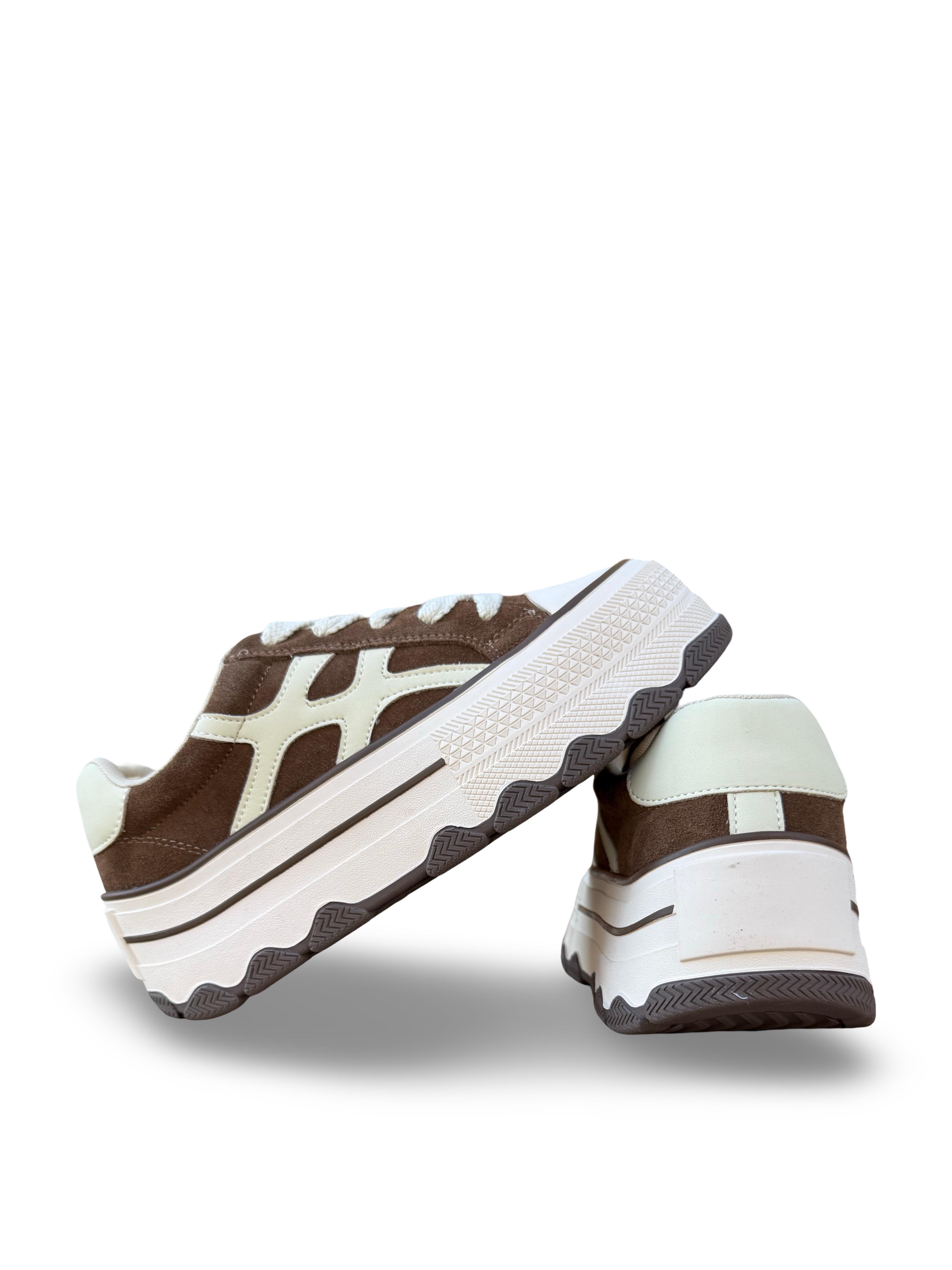 Guja 26K366 Hakiki Deri Kadın Sneaker Spor Camel
