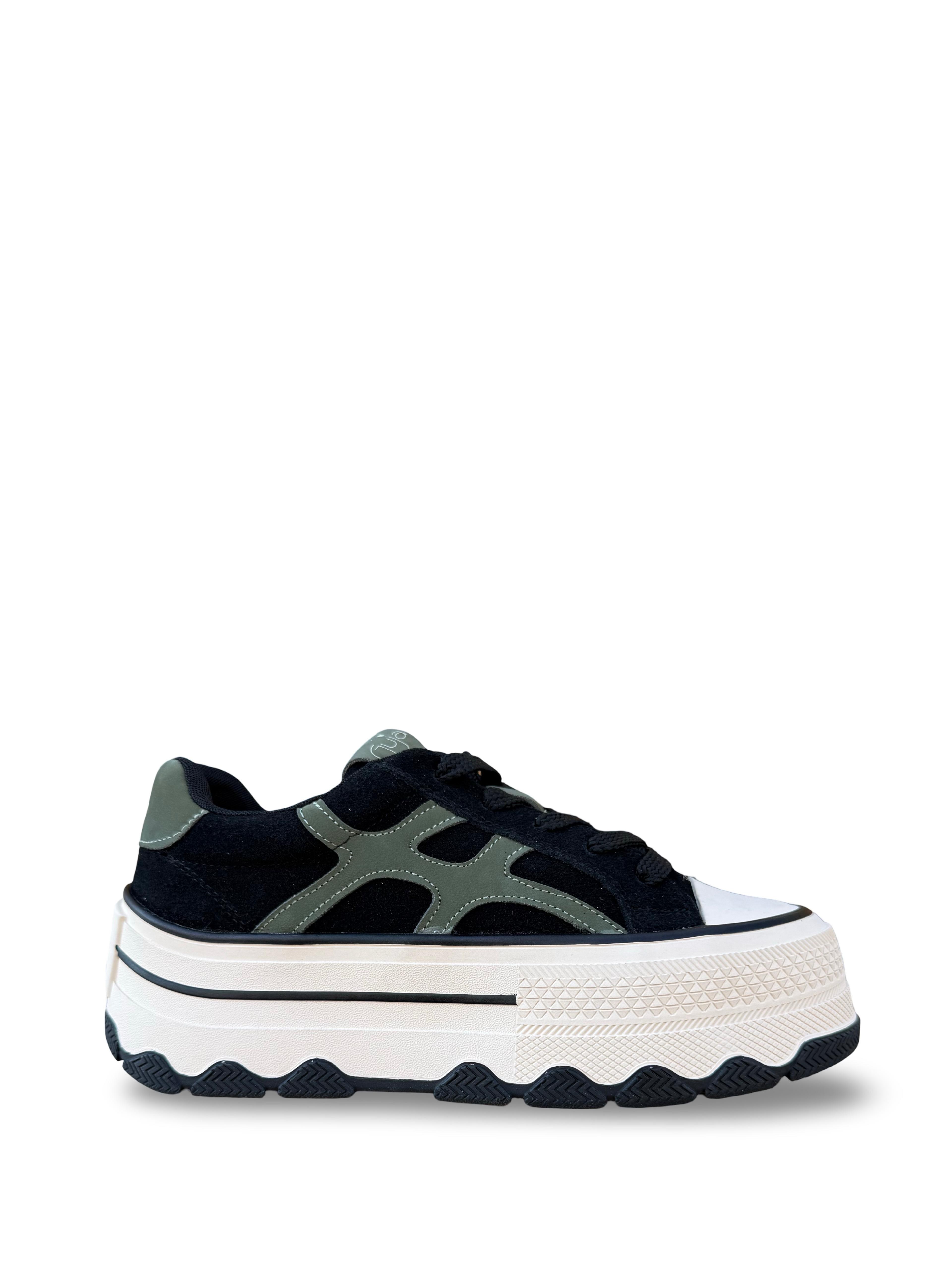 Guja 26K366 Hakiki Deri Kadın Sneaker Spor Siyah