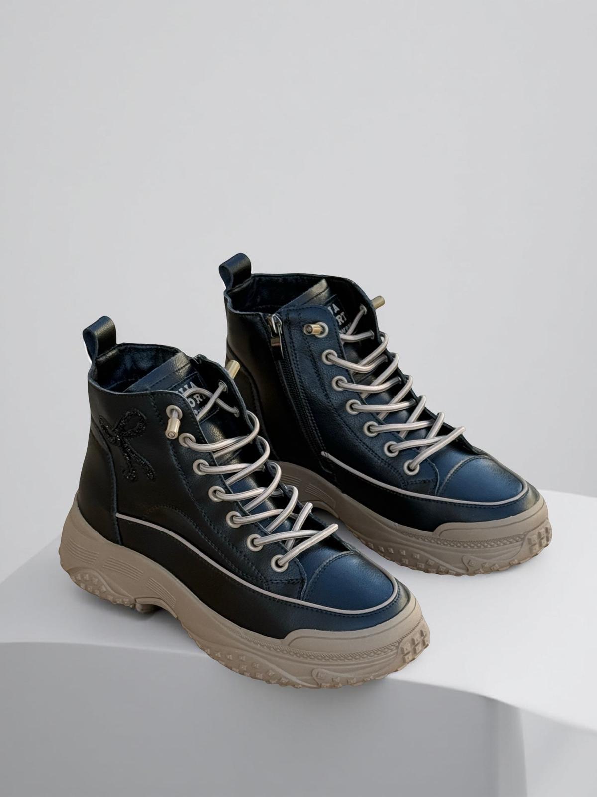 Guja K310-3 Tabanlı Kadın Sneaker Bot Kömür