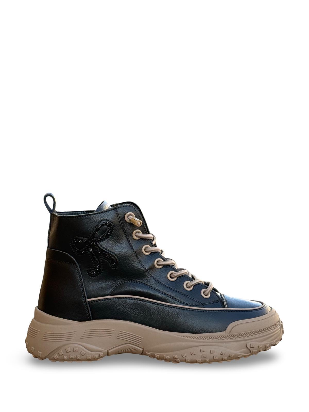 Guja K310-3 Tabanlı Kadın Sneaker Bot Kömür