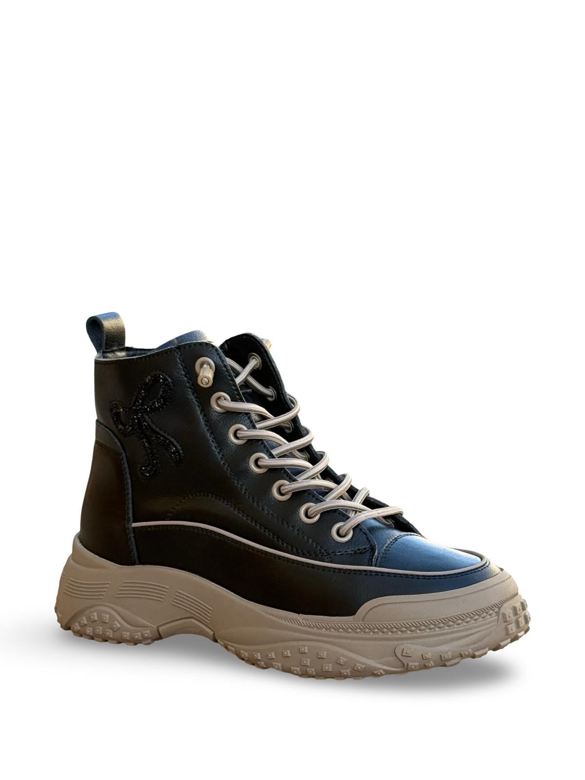 Guja K310-3 Tabanlı Kadın Sneaker Bot Kömür
