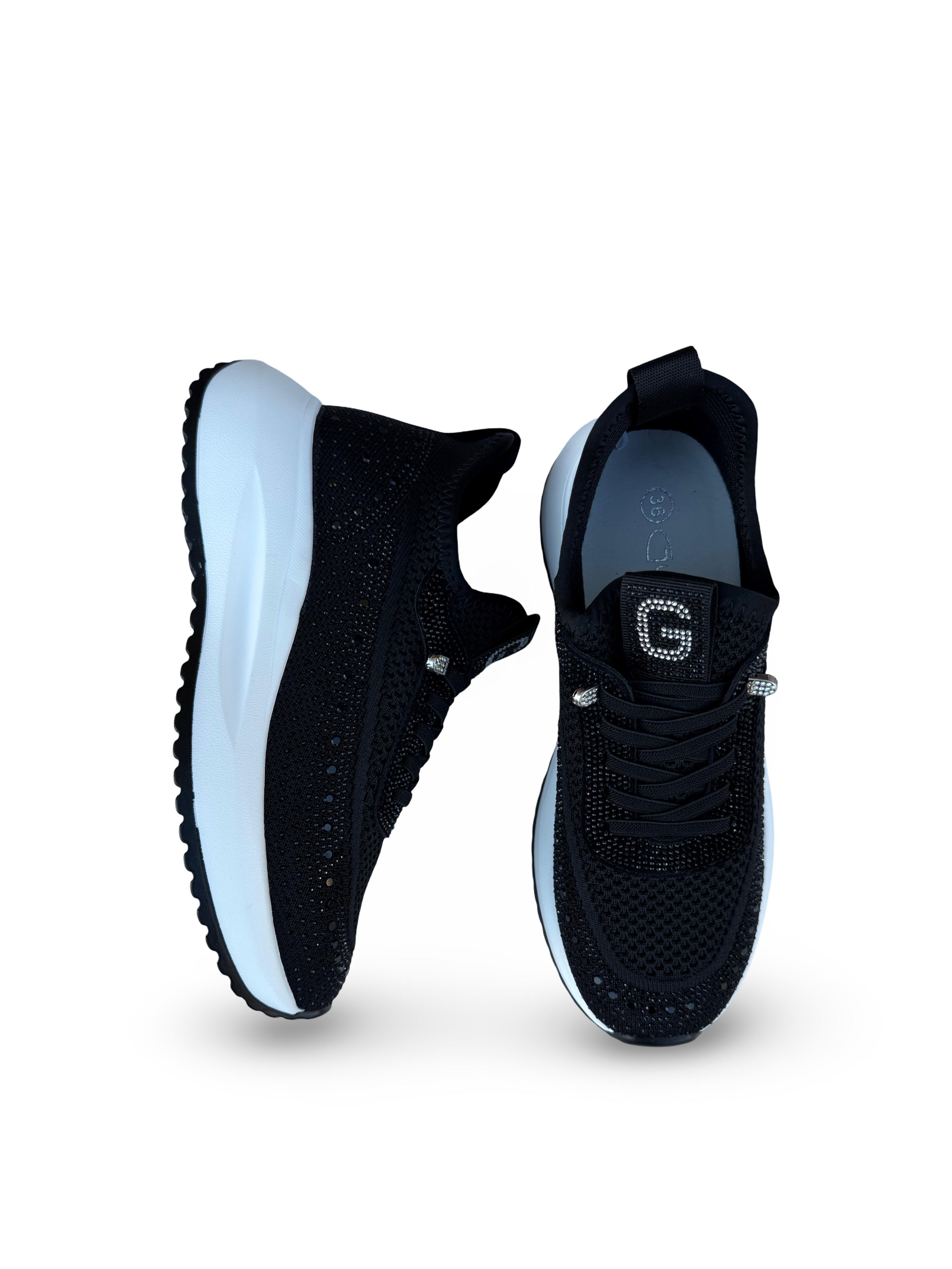 Guja Y301-3 Taşlı Kadın Spor Sneaker Siyah