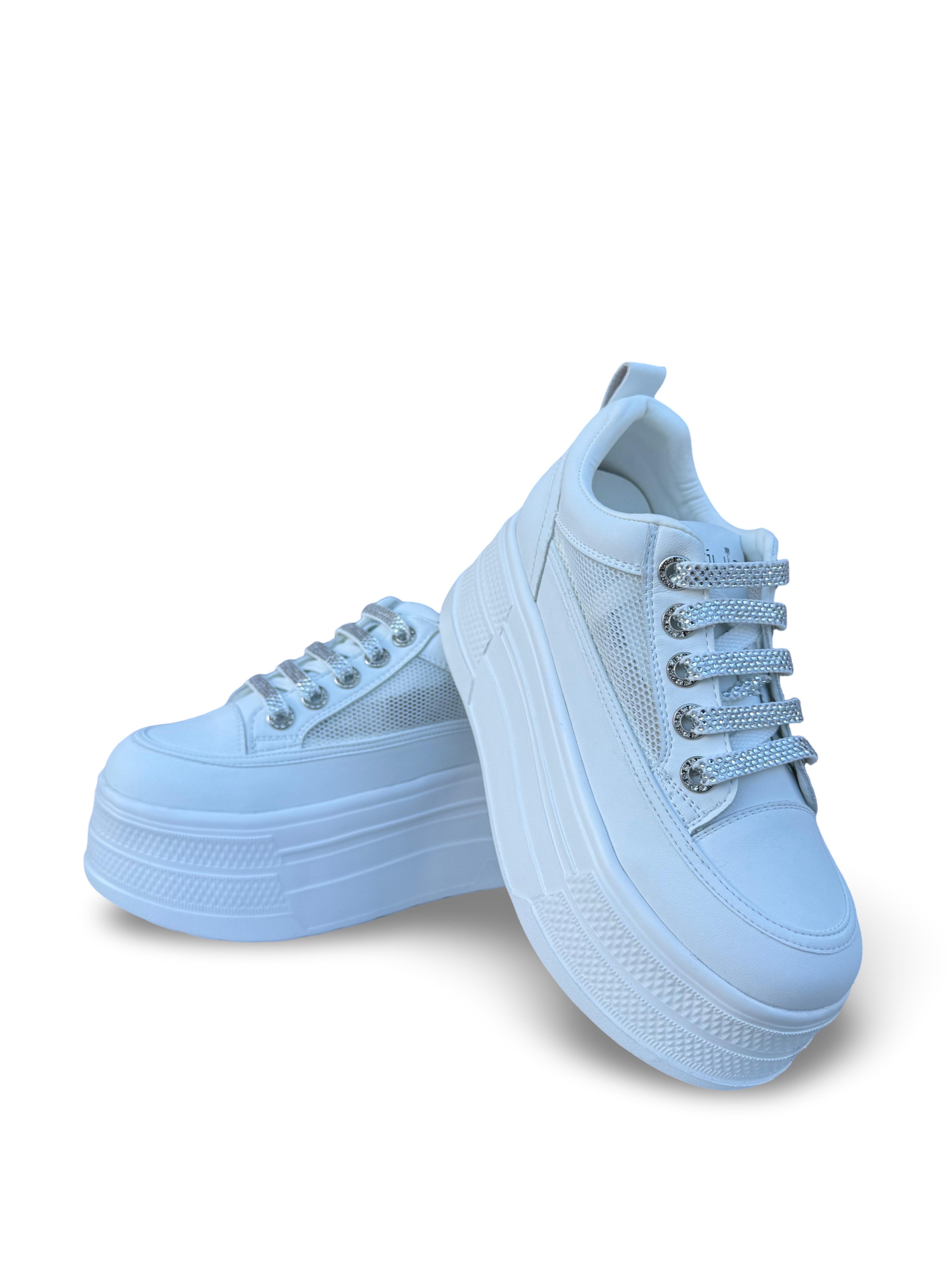 Guja Y349-2 File  Dolgu Taban Kadın Sneaker Beyaz