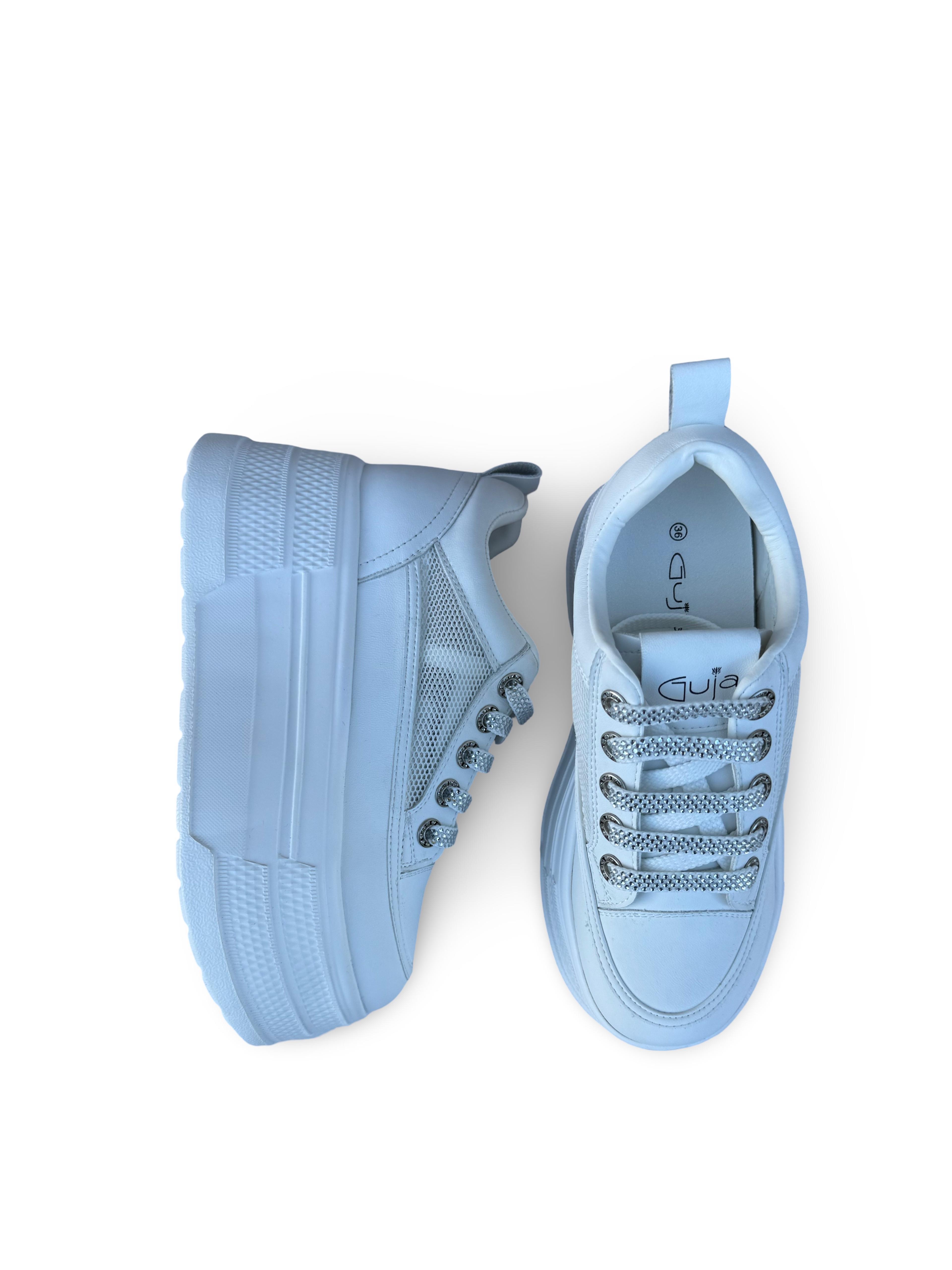 Guja Y349-2 File  Dolgu Taban Kadın Sneaker Beyaz
