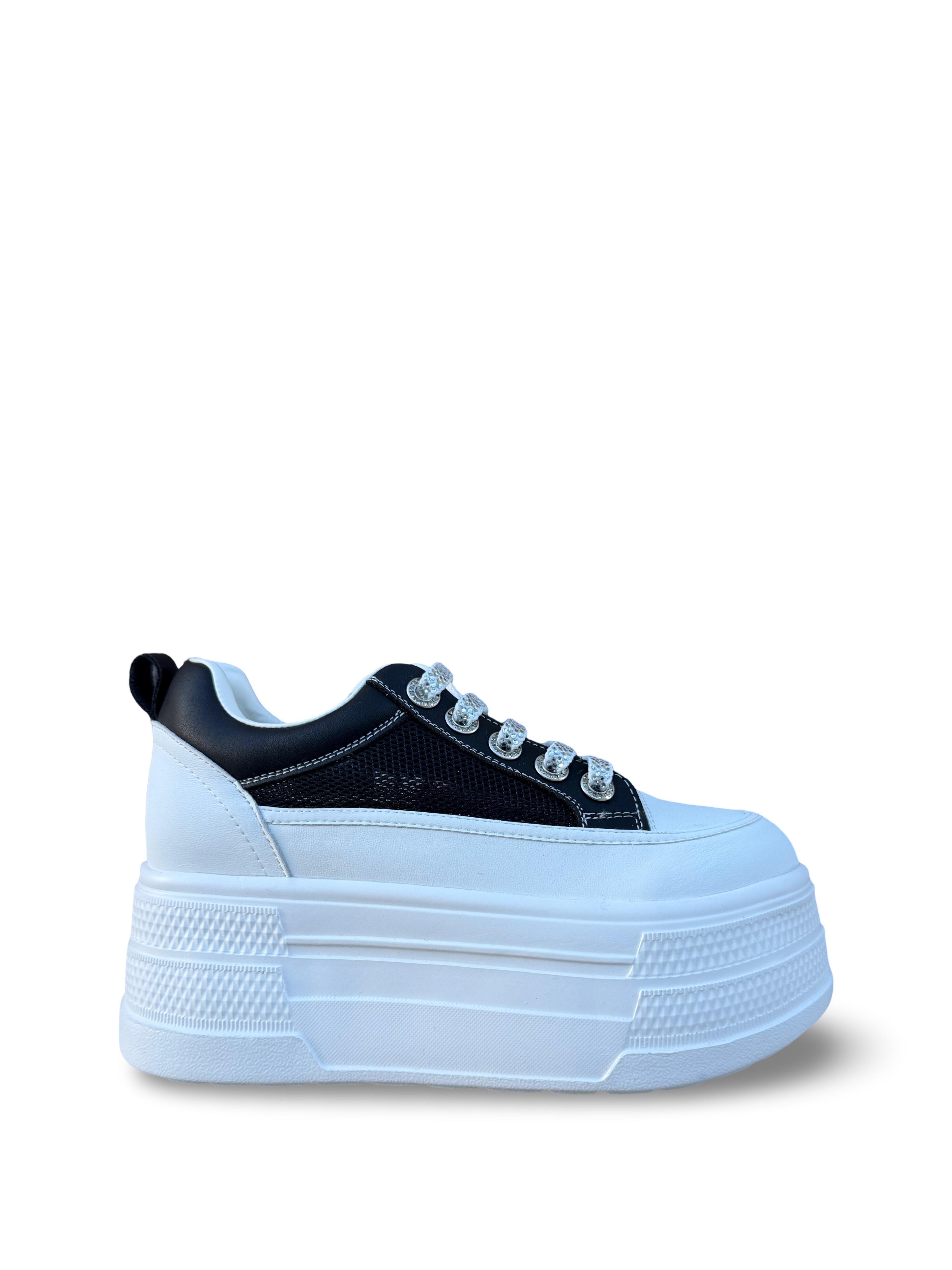 Guja Y349-2 File  Dolgu Taban Kadın Sneaker Siyah