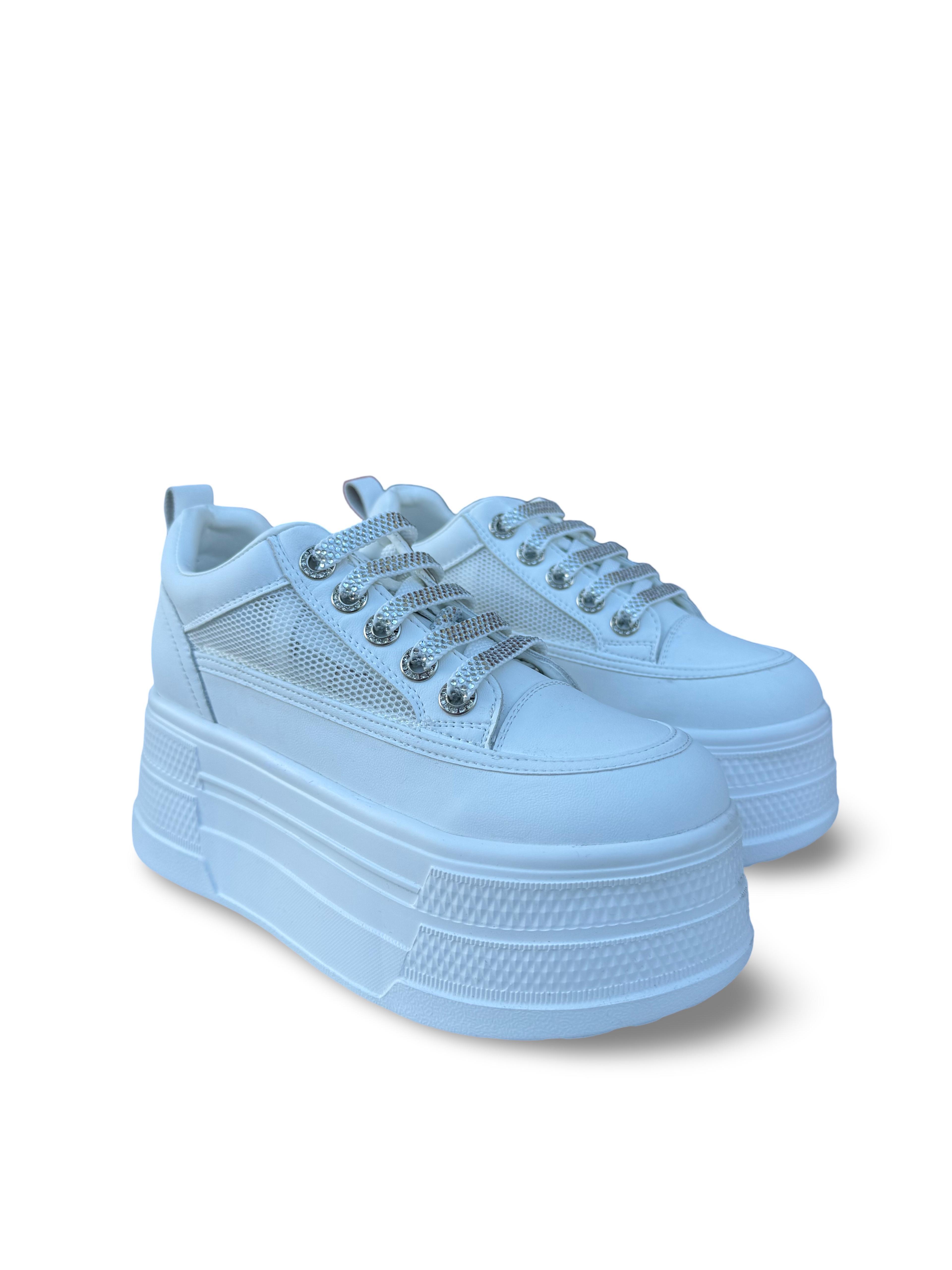 Guja Y349-2 File  Dolgu Taban Kadın Sneaker Beyaz