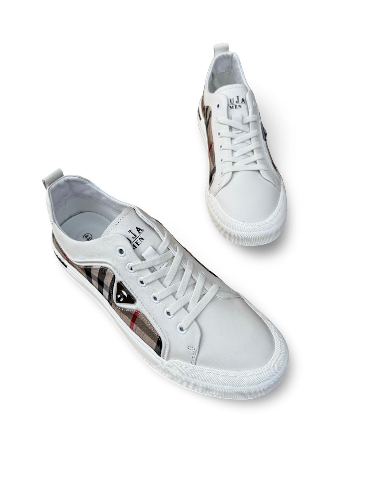 Guja Y510-4 Ekose Erkek Sneaker Beyaz