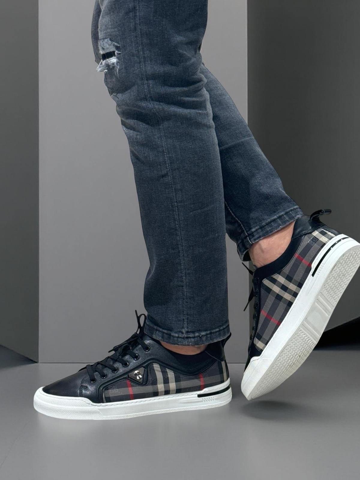 Guja Y510-4 Ekose Erkek Sneaker Siyah