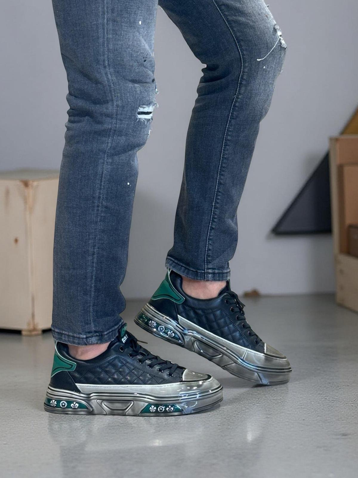 Guja Y513-1 Şeffaf Taban Erkek Sneaker Siyah