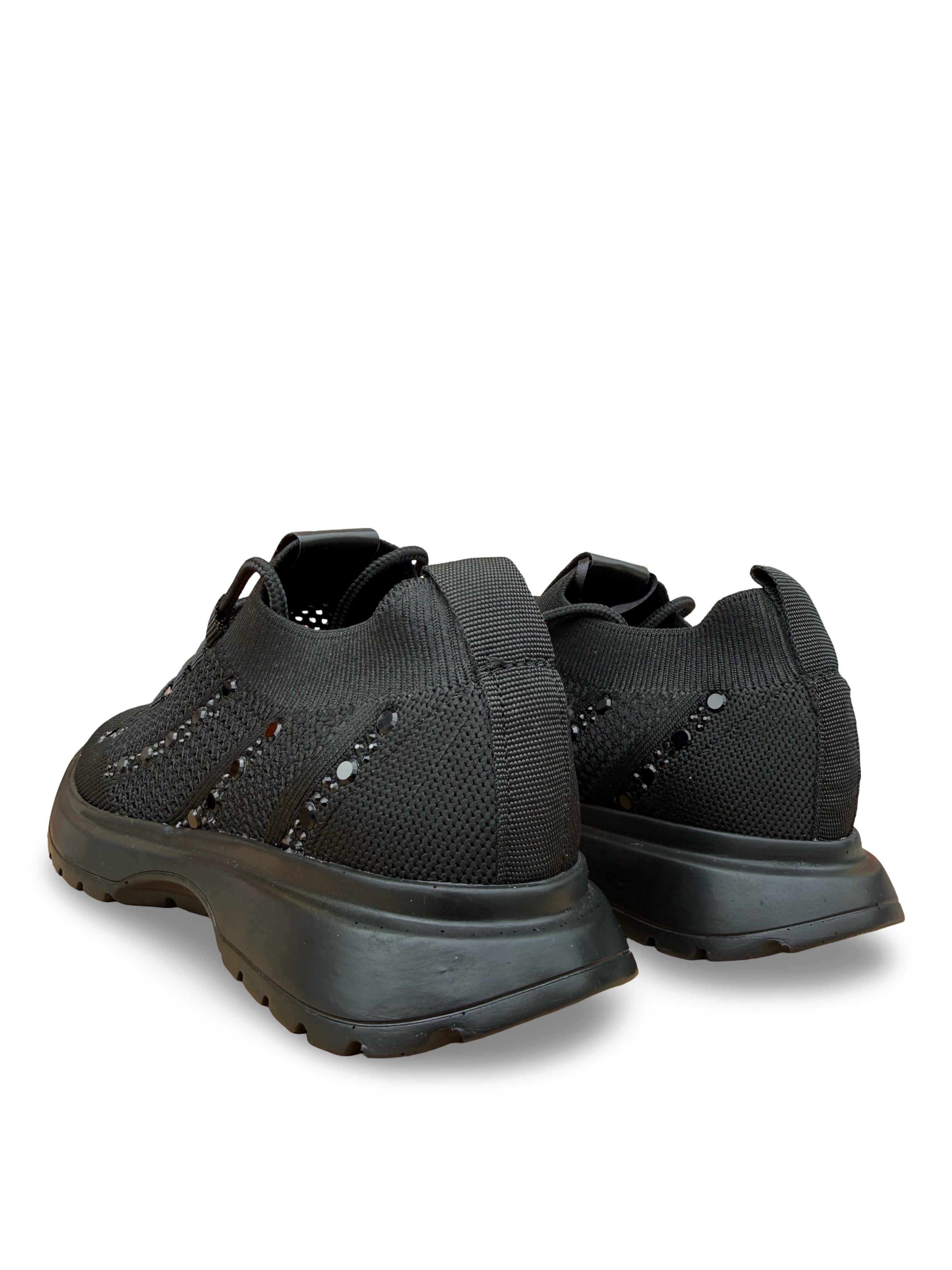 Kuum  K165203 Taş Detaylı Kadın Sneaker Siyah