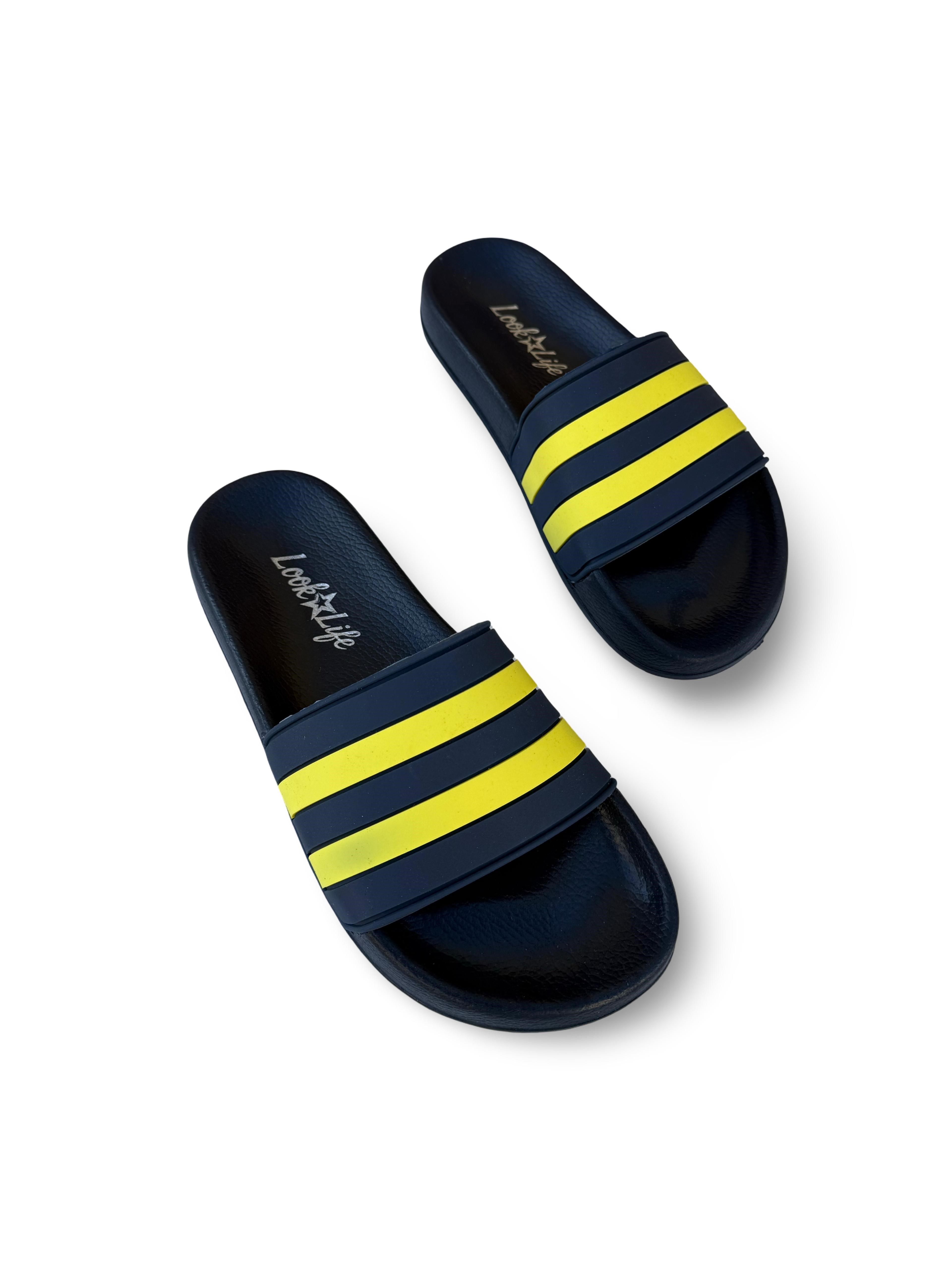 MYS S264018 Unisex Taraftar Terlik Sarı Lacivert