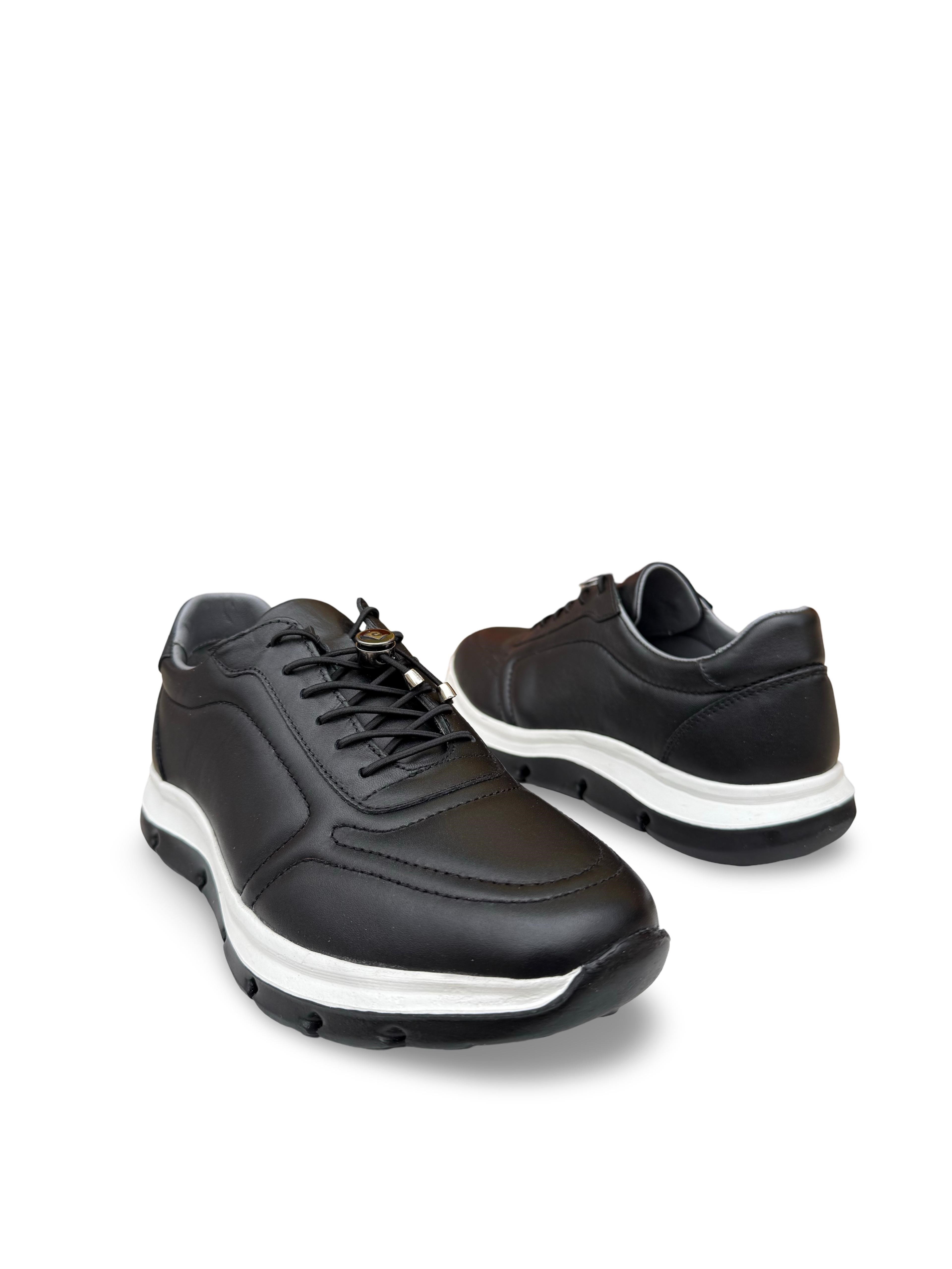 P.Cardin 43255 Hakiki Deri Erkek Comfort Taban Casual Siyah