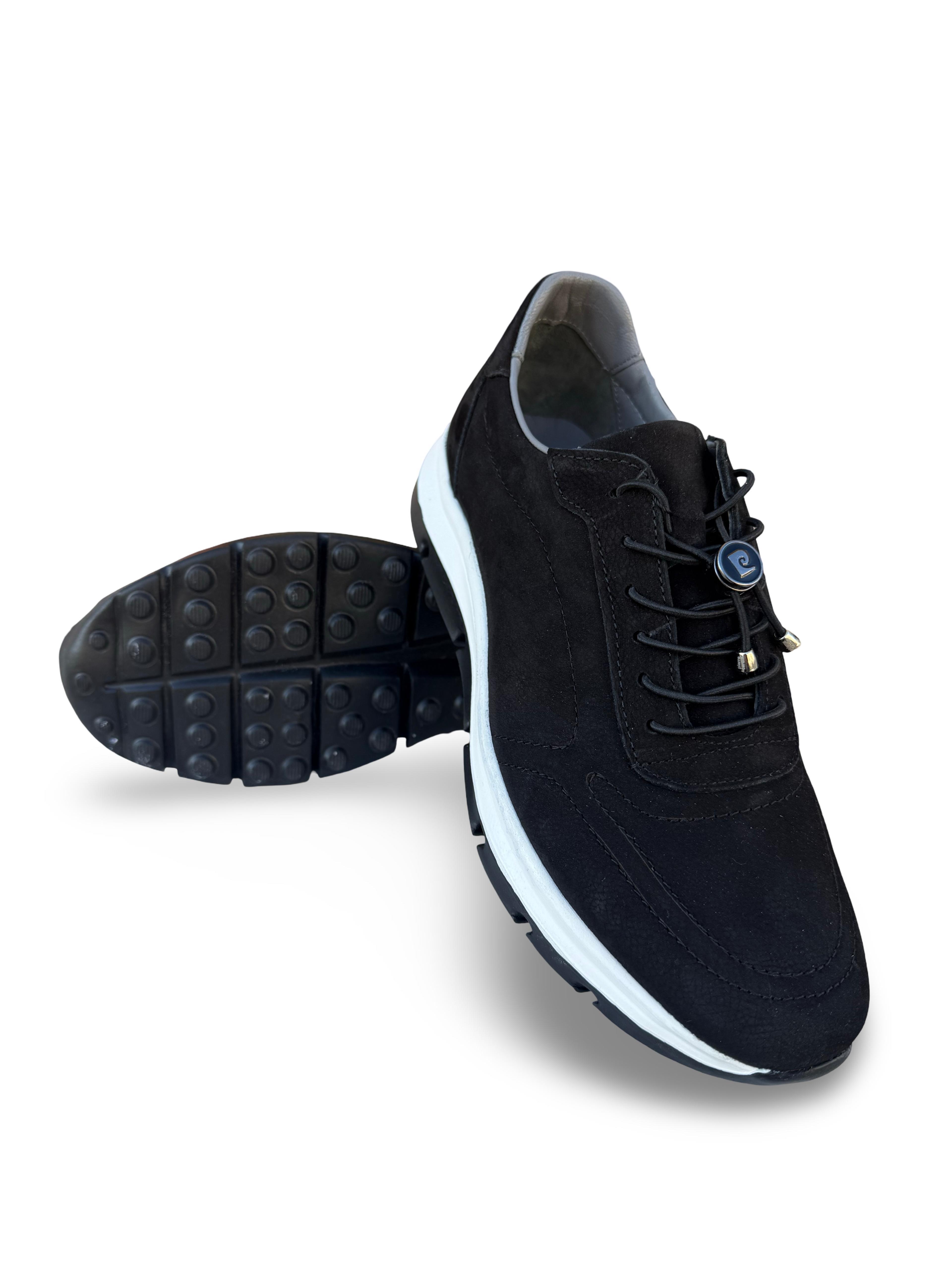 P.Cardin 43255 Hakiki Deri Erkek Comfort Taban Casual Siyah Nubuk