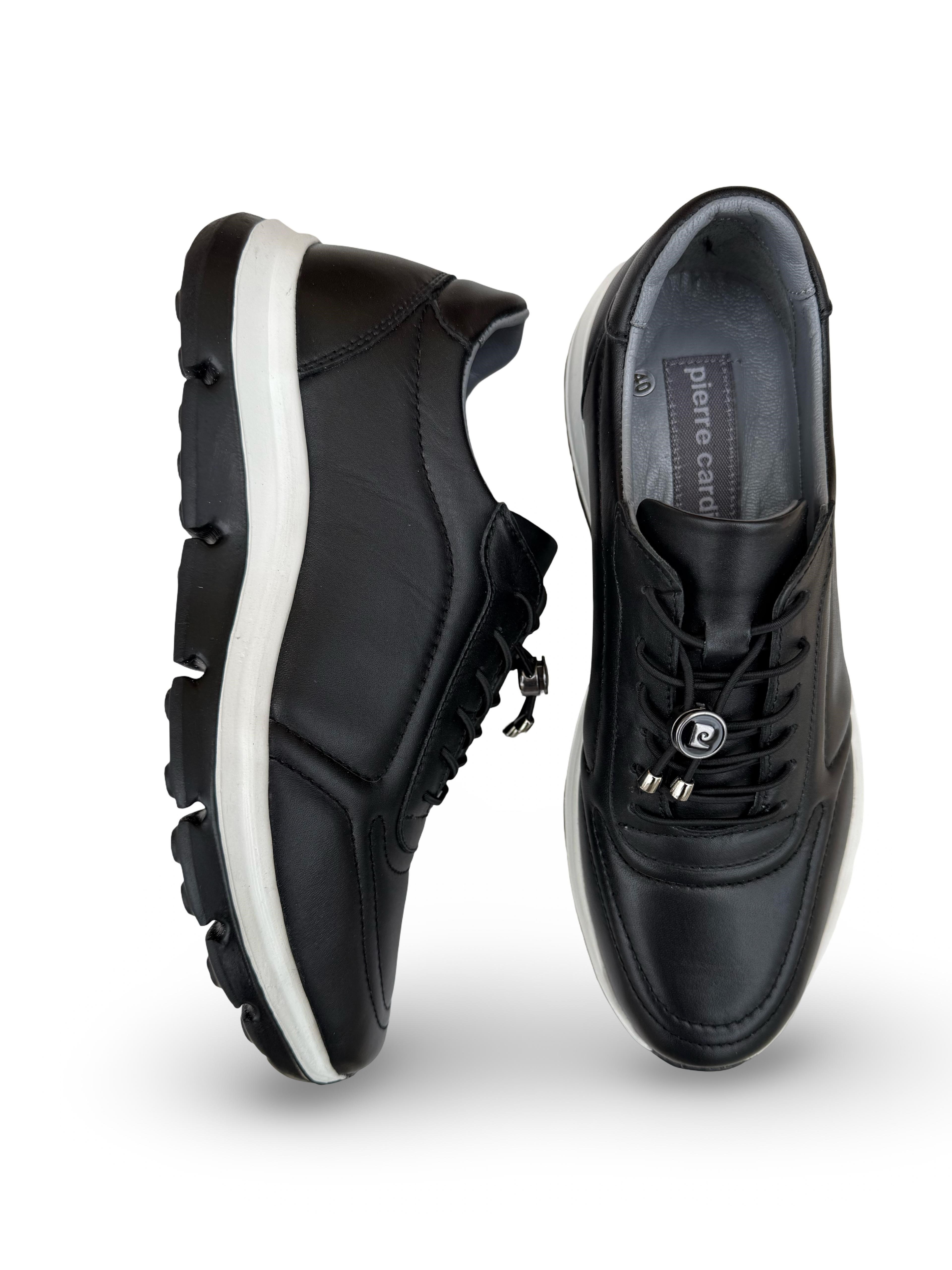 P.Cardin 43255 Hakiki Deri Erkek Comfort Taban Casual Siyah