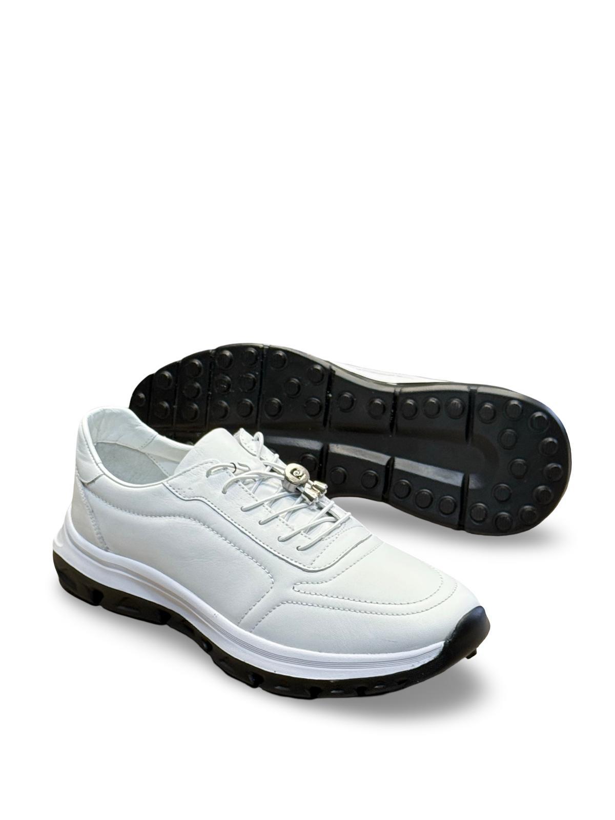 P.Cardin 43255 Hakiki Deri Erkek Comfort Taban Casual Beyaz