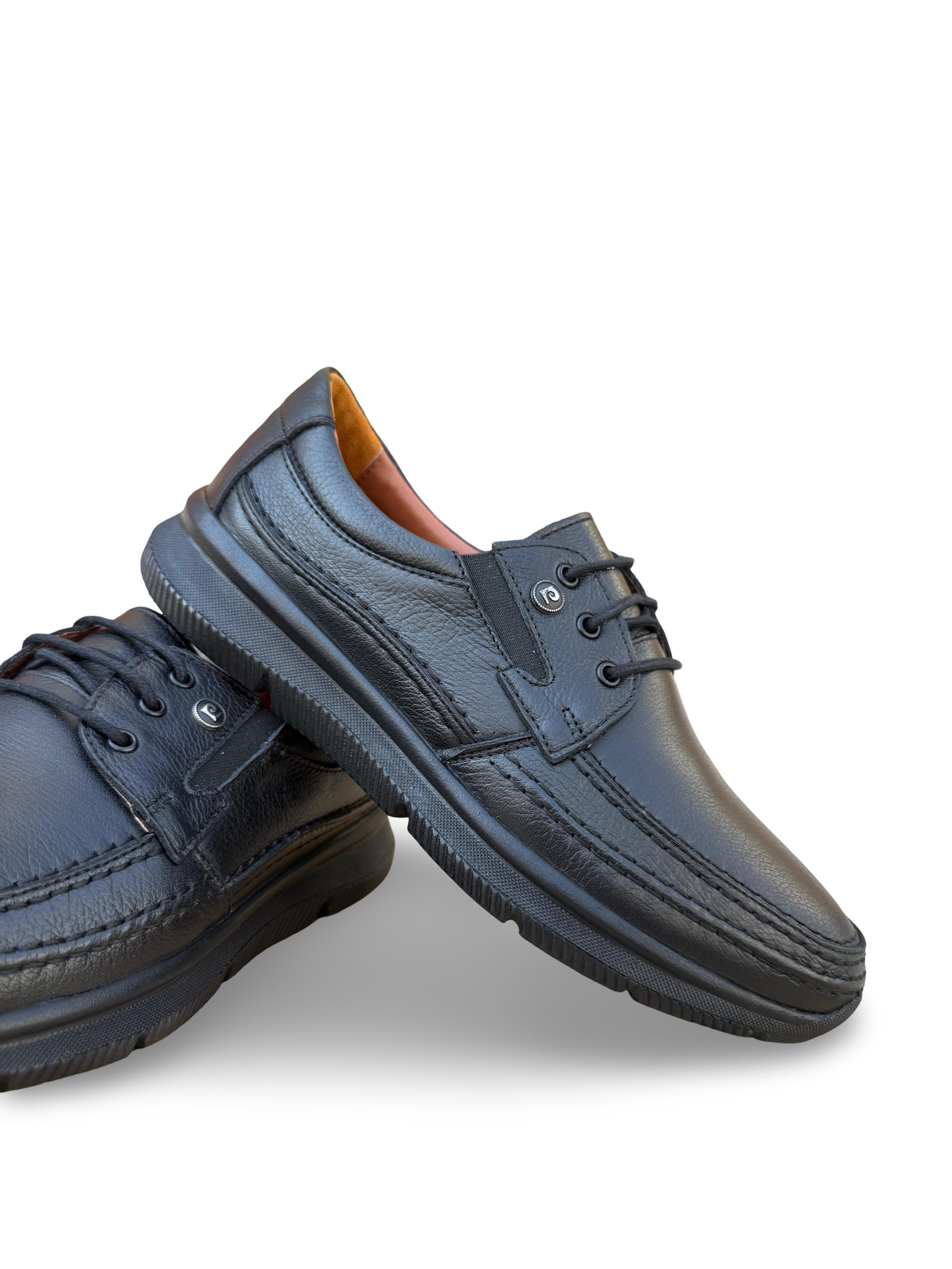 P.Cardin 0638 Hakiki Deri Comfort Taban Erkek Casual Ayakkabı Siyah