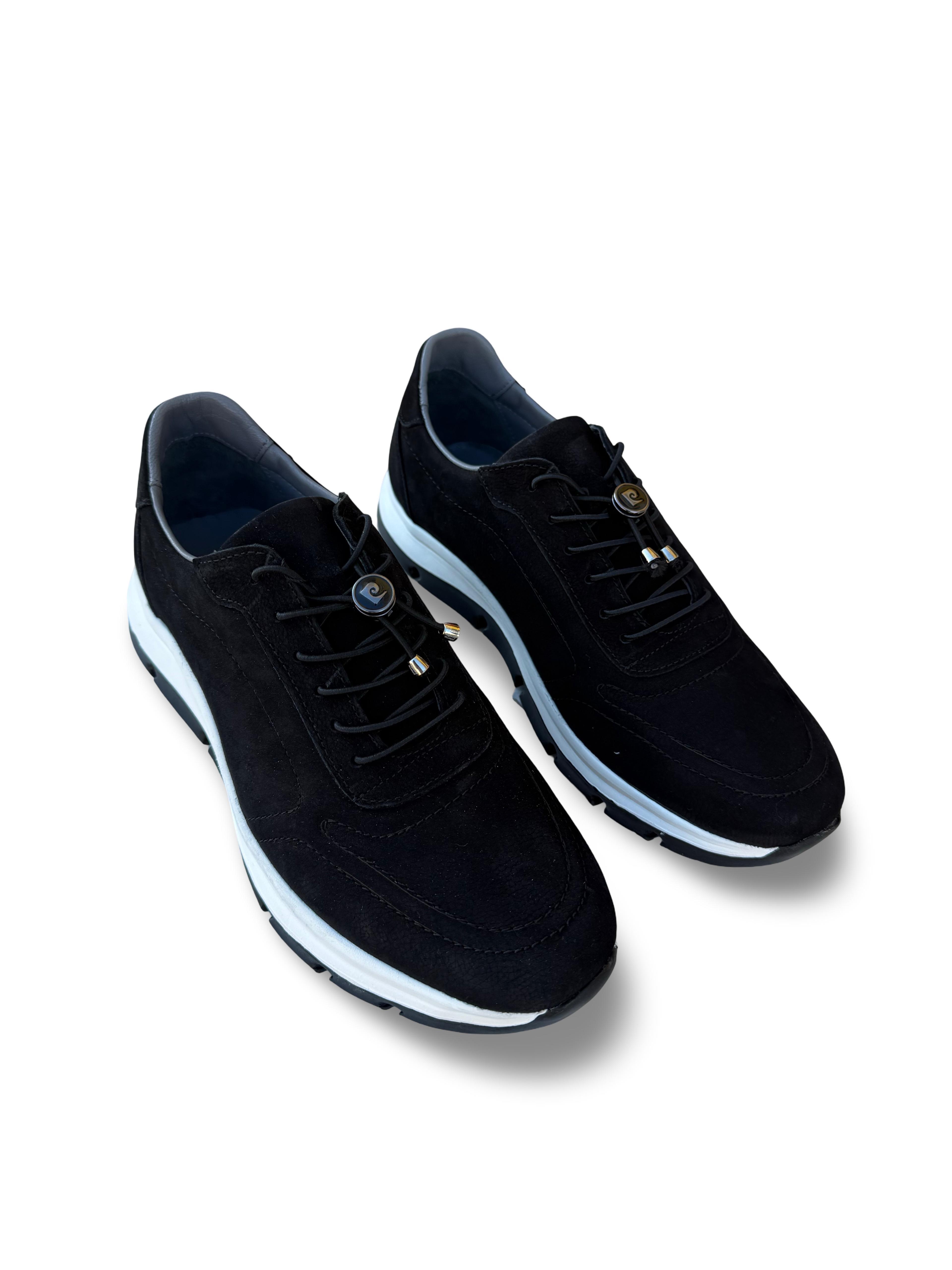 P.Cardin 43255 Hakiki Deri Erkek Comfort Taban Casual Siyah Nubuk