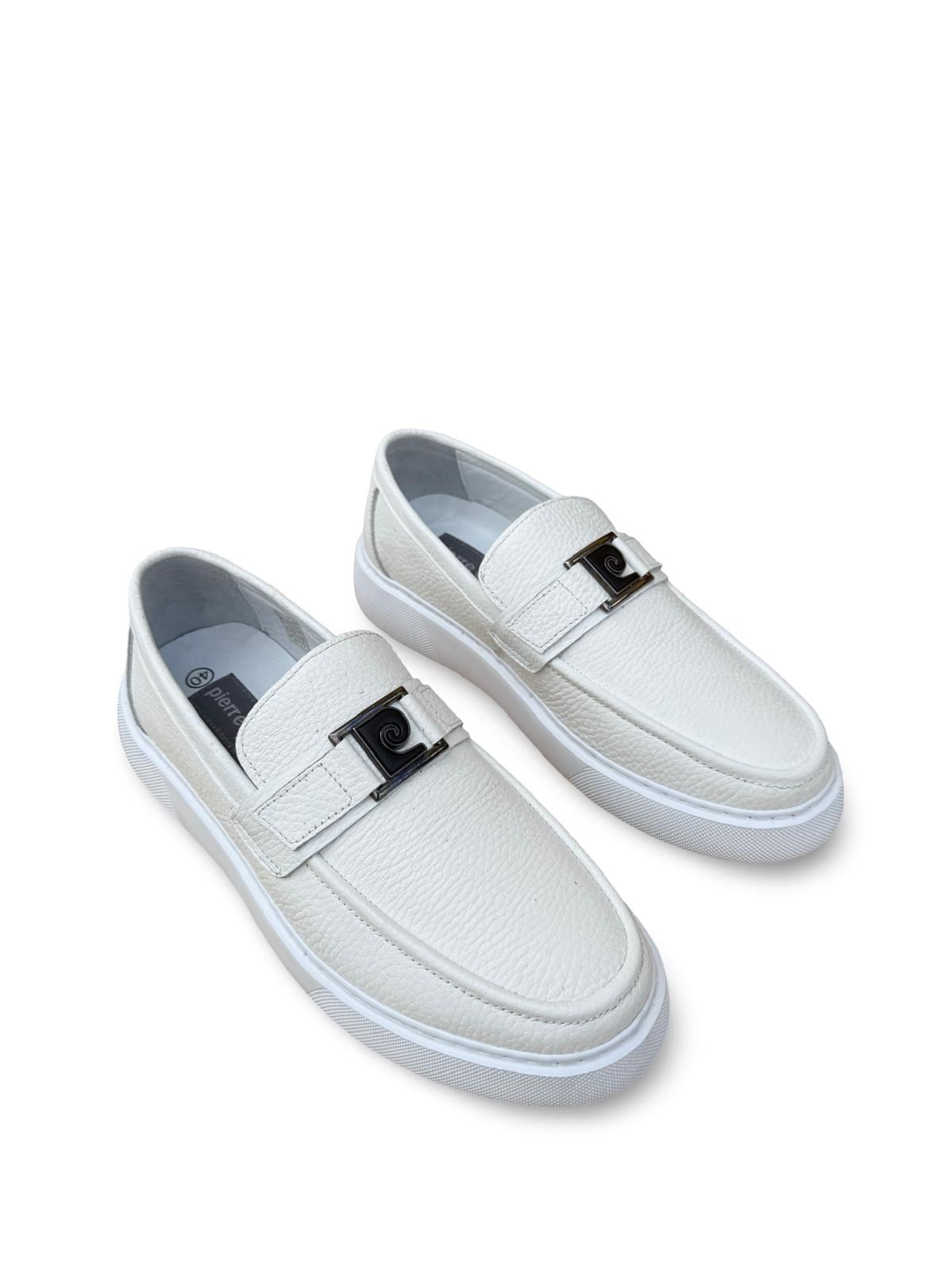 P.Cardin 192604 Hakiki Deri Erkek Loafer Ayakkabı Beyaz