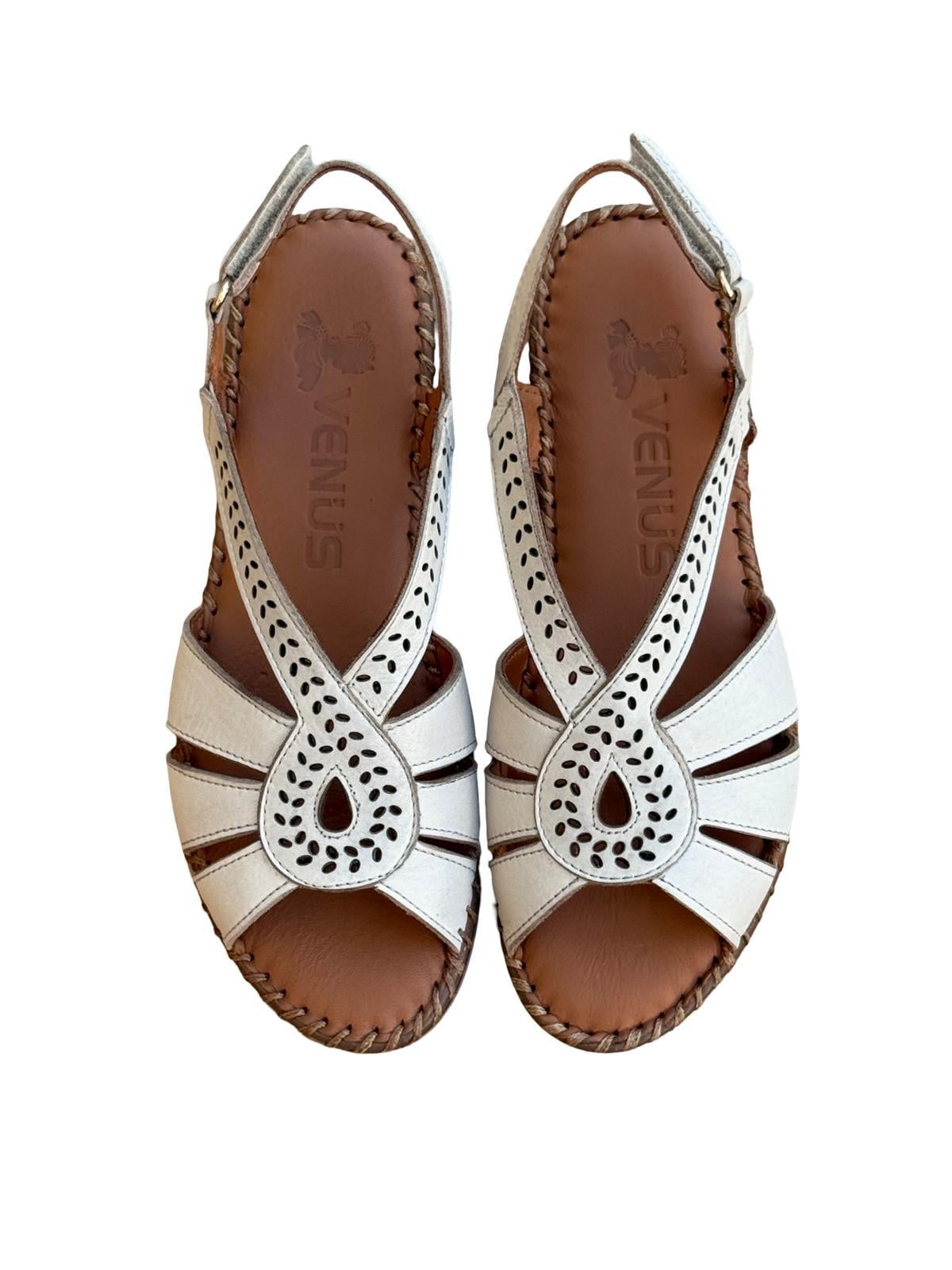 Venüs 2313711Y Hakiki Deri Comfort Taban Kadın Sandalet Bej