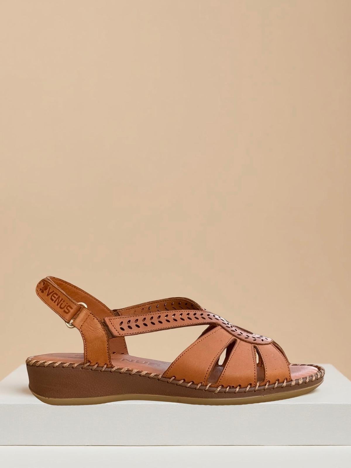 Venüs 2313711Y Hakiki Deri Comfort Taban Kadın Sandalet Taba