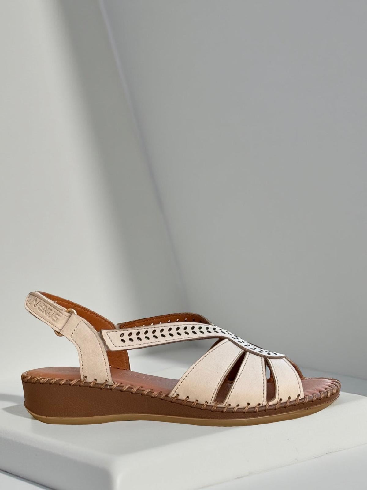 Venüs 2313711Y Hakiki Deri Comfort Taban Kadın Sandalet Bej