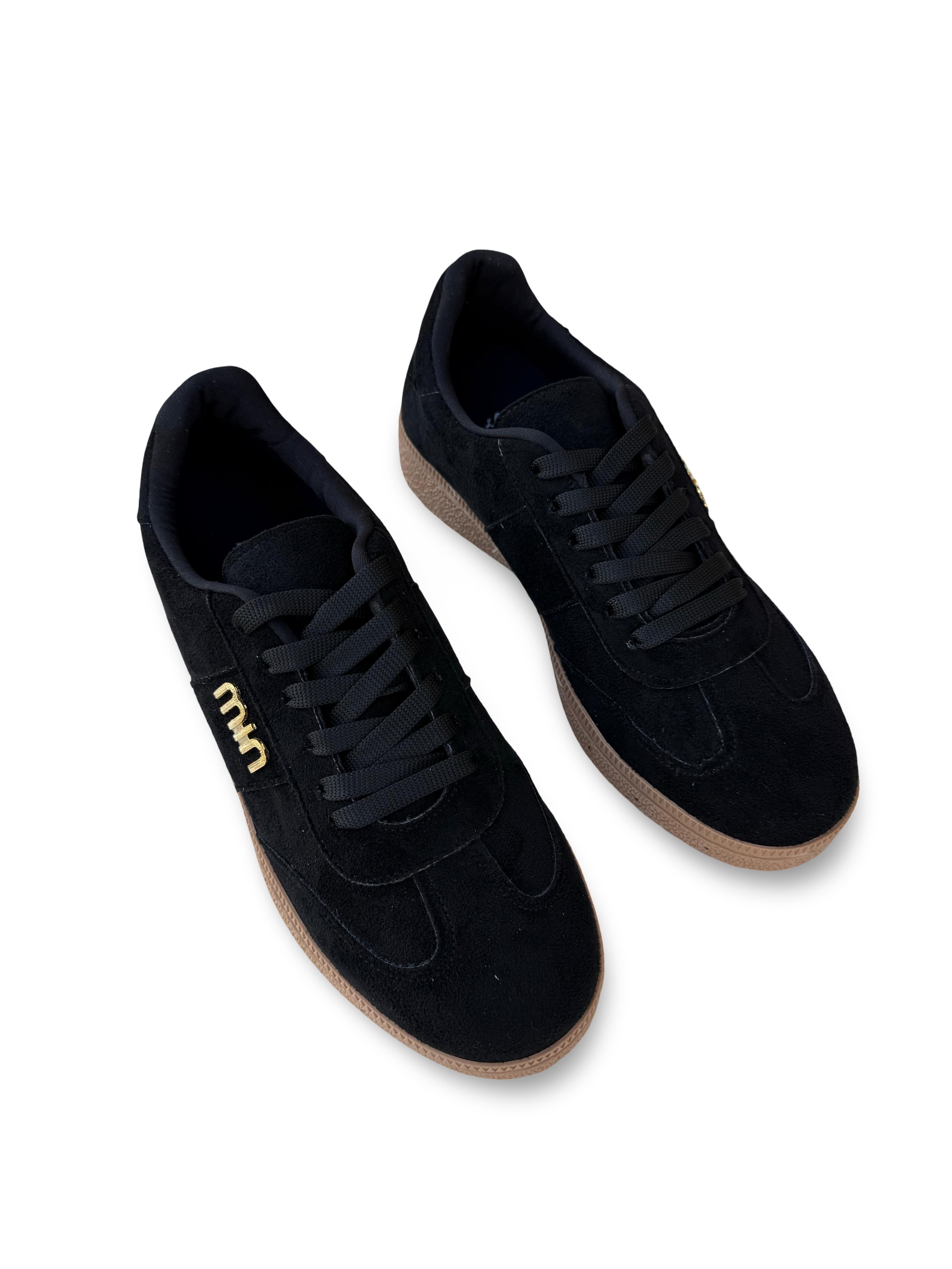 Yalınayak Bdr2025 Kadın Spor Sneaker Siyah Süet