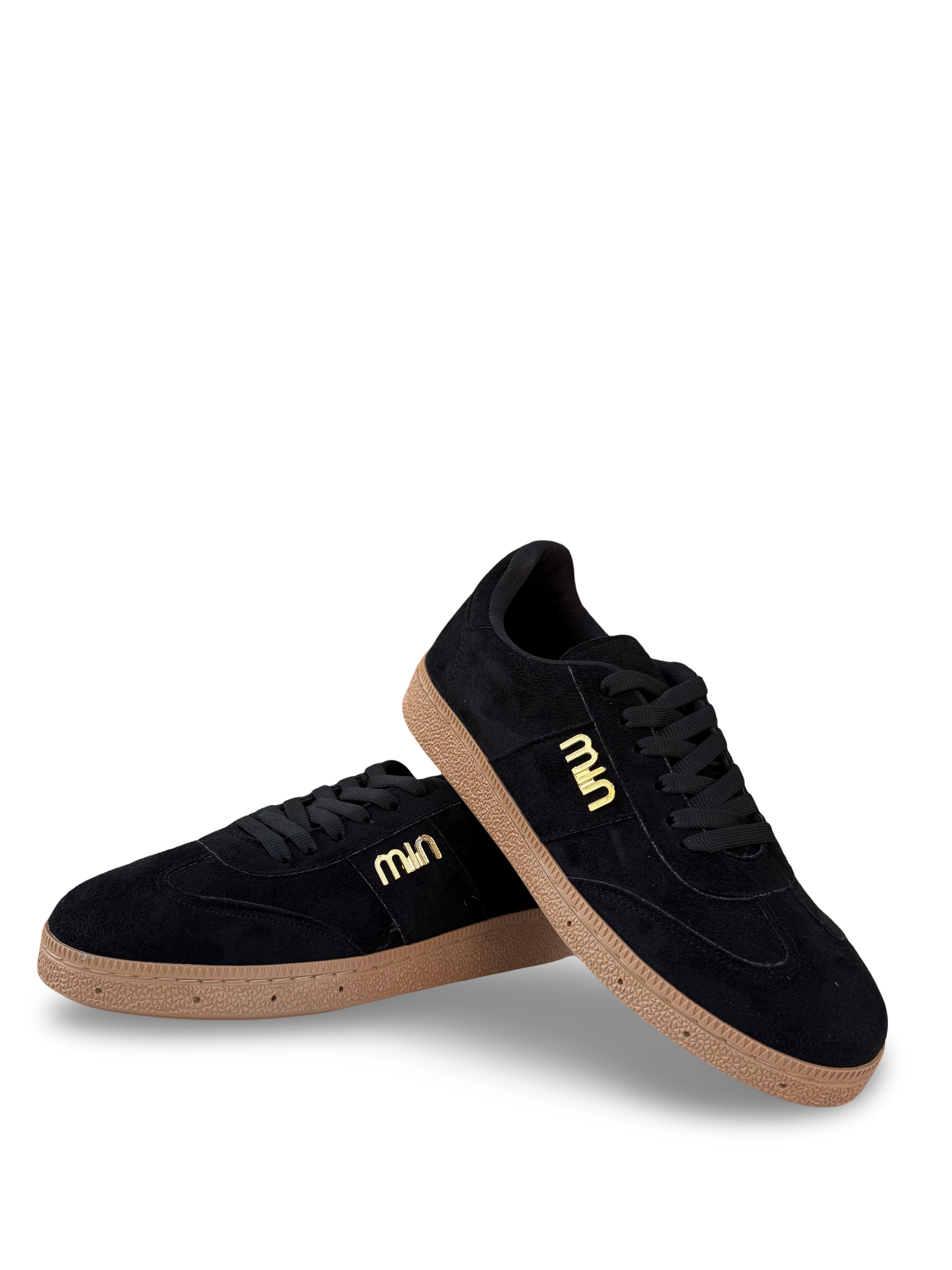Yalınayak Bdr2025 Kadın Spor Sneaker Siyah Süet