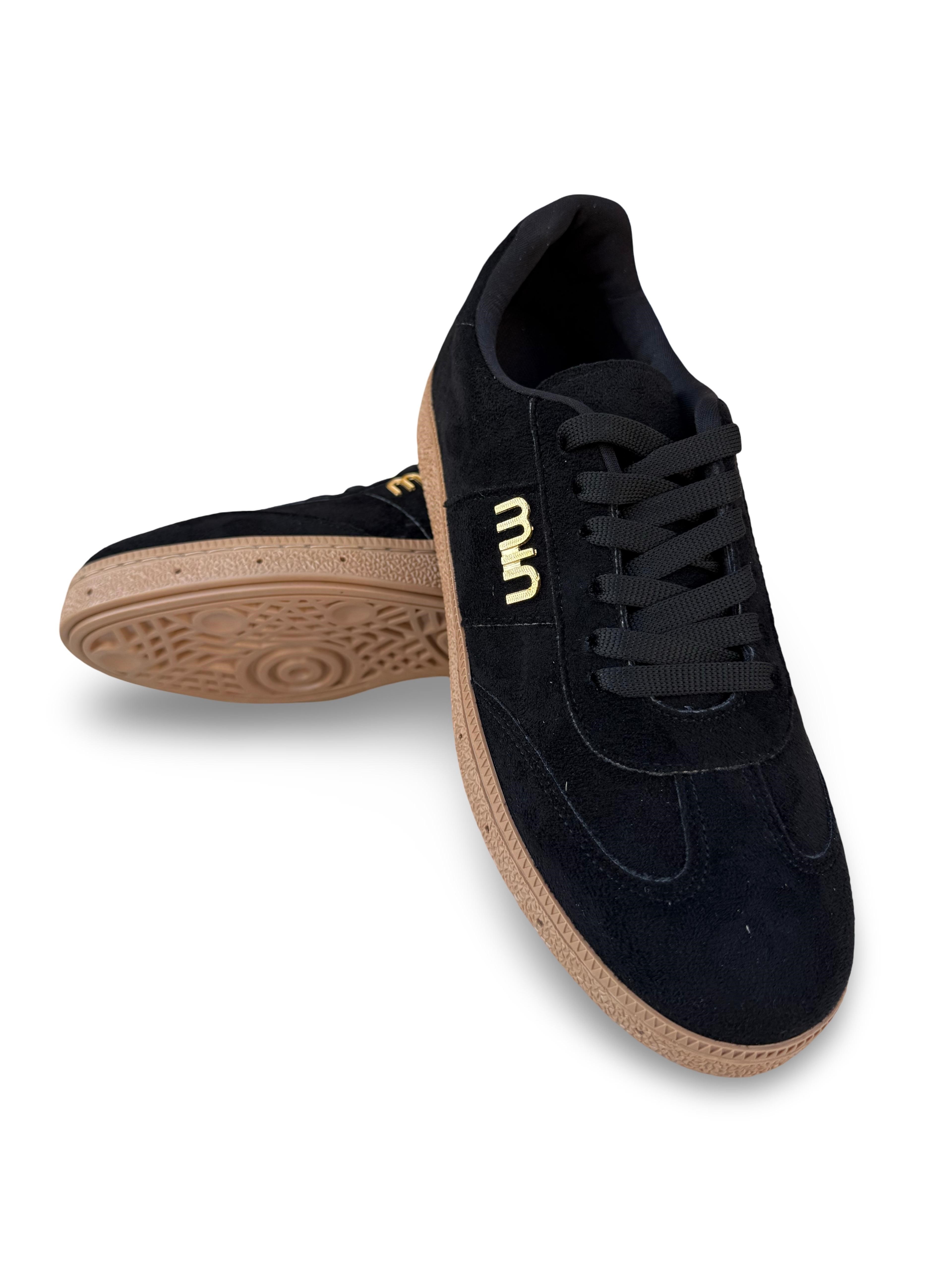 Yalınayak Bdr2025 Kadın Spor Sneaker Siyah Süet