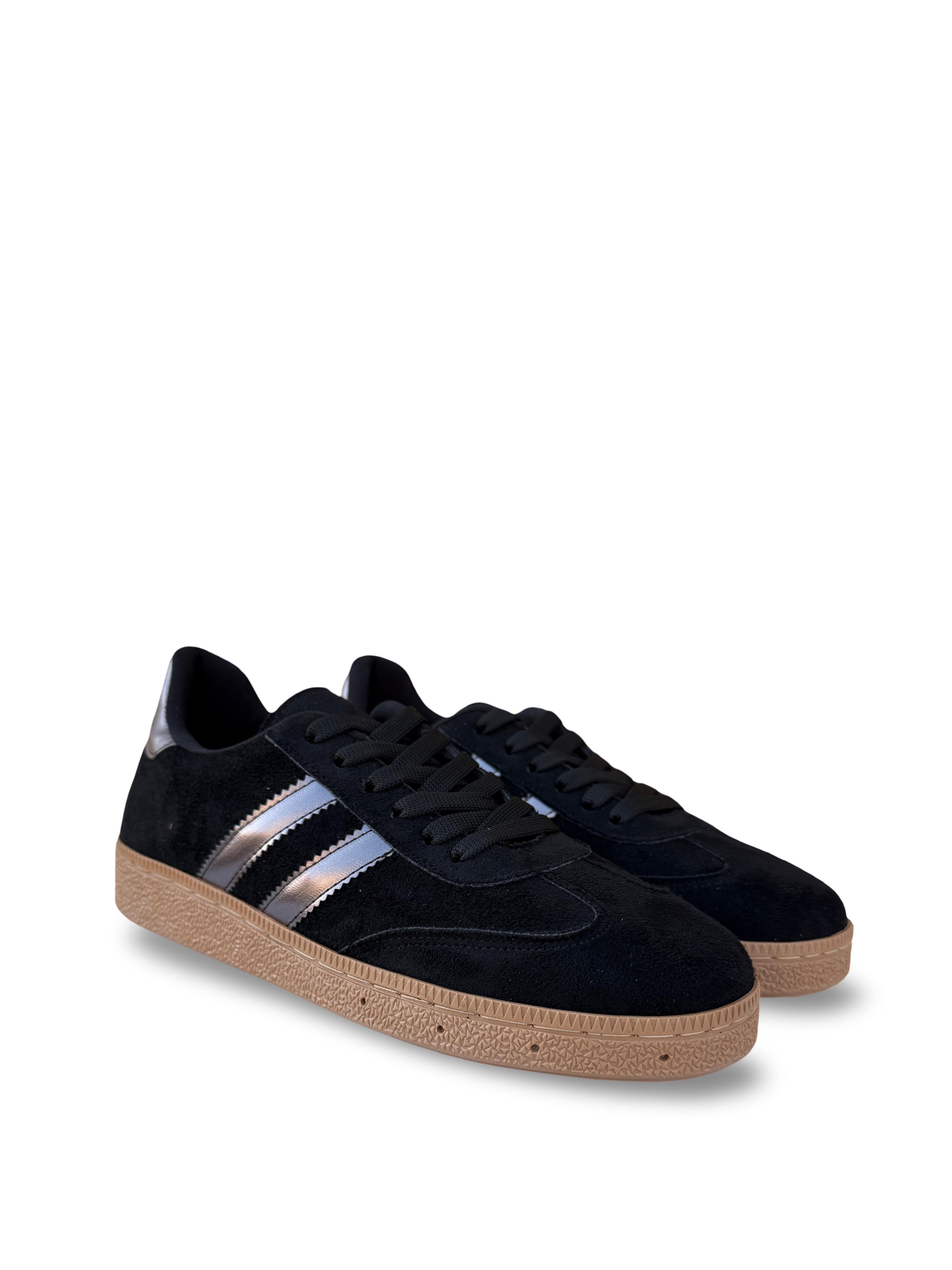 Yalınayak Bdr2027 Kadın Spor Sneaker Siyah Süet