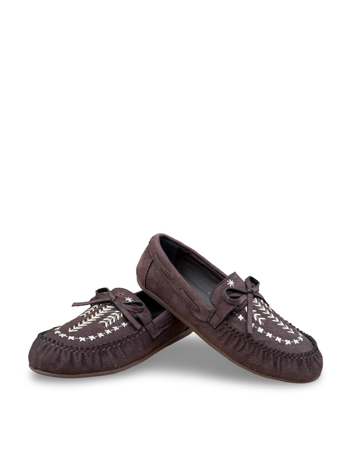 Yalınayak Bdr850 Kadın Loafer Günlük Ayakkabı Kahve Süet