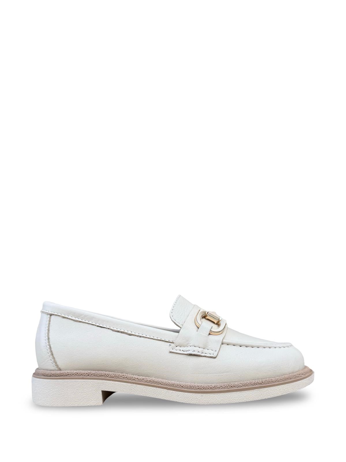 Yalınayak Blbl1556 Hakiki Deri Kadın Loafer & Babet Bej