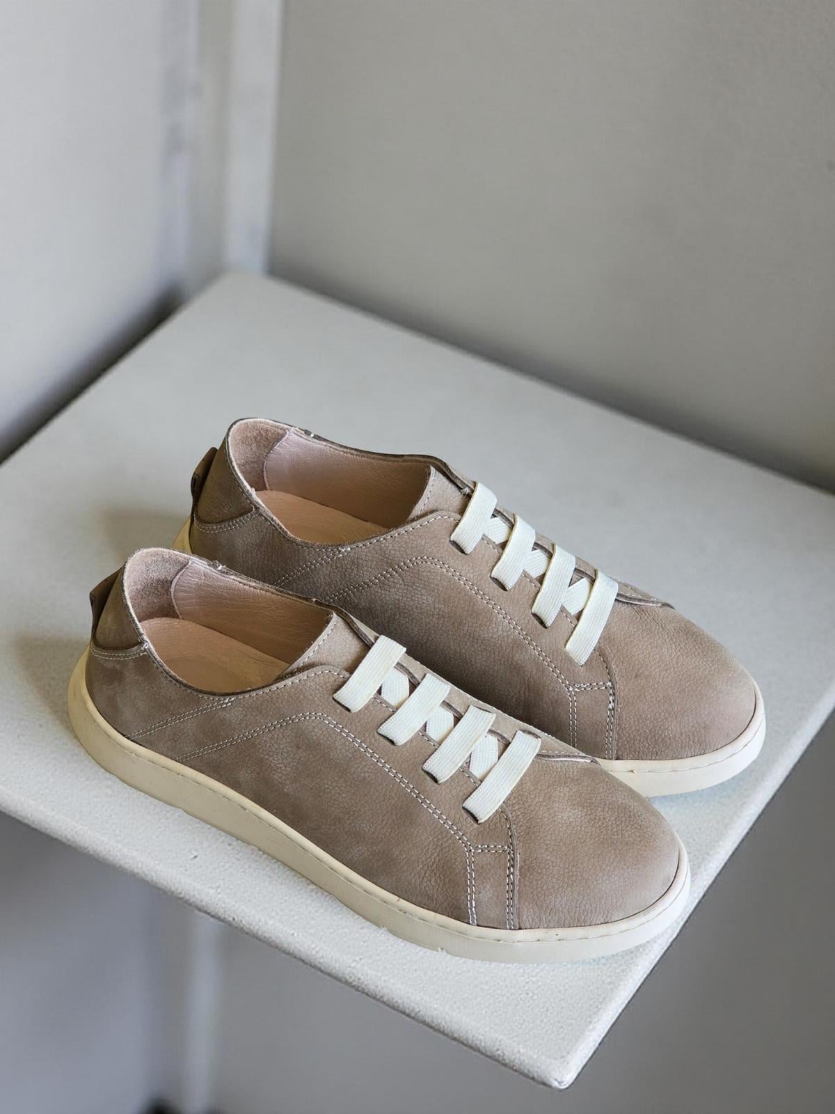 Yalınayak Blbl8451  Hakiki Deri Eva Taban Kadın Loafer Vizon