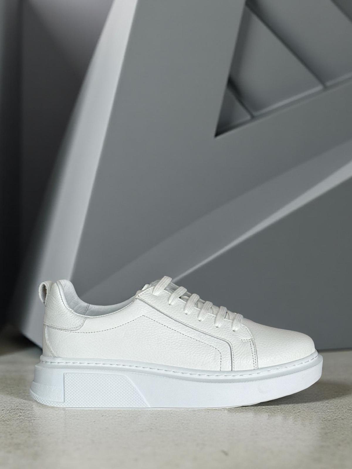Yalınayak Bty202M01  Hakiki Deri Sneaker Kadın Ayakkabı Beyaz