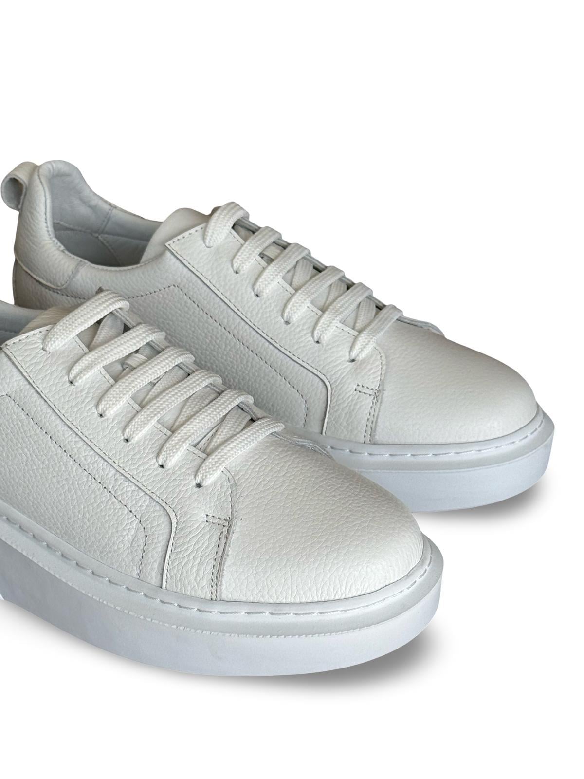 Yalınayak Bty202M01  Hakiki Deri Sneaker Kadın Ayakkabı Beyaz