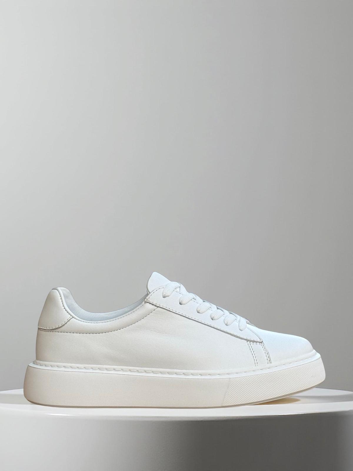 Yalınayak Bty249901 Hakiki Deri Unisex Casual Beyaz