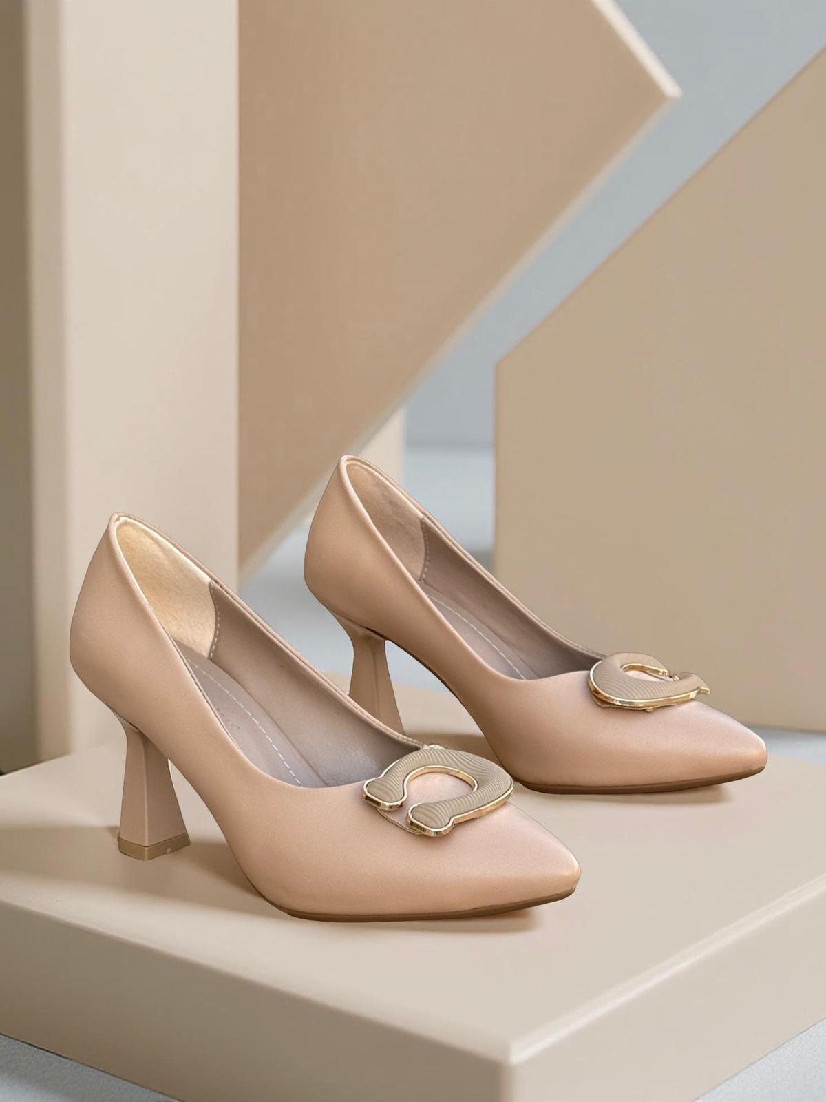 Yalınayak Lpy1180  Tokalı Kadın Stiletto Nut