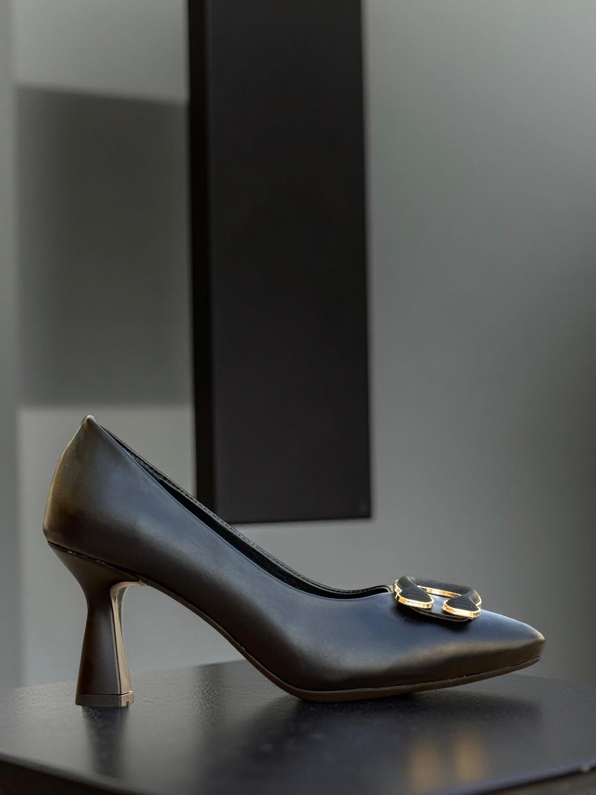 Yalınayak Lpy1180  Tokalı Kadın Stiletto Siyah