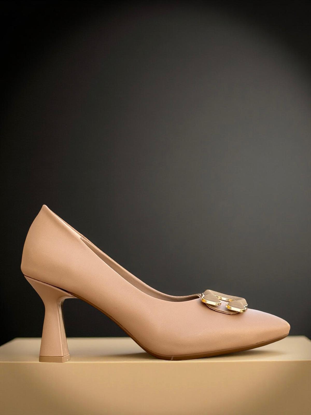 Yalınayak Lpy1180  Tokalı Kadın Stiletto Nut