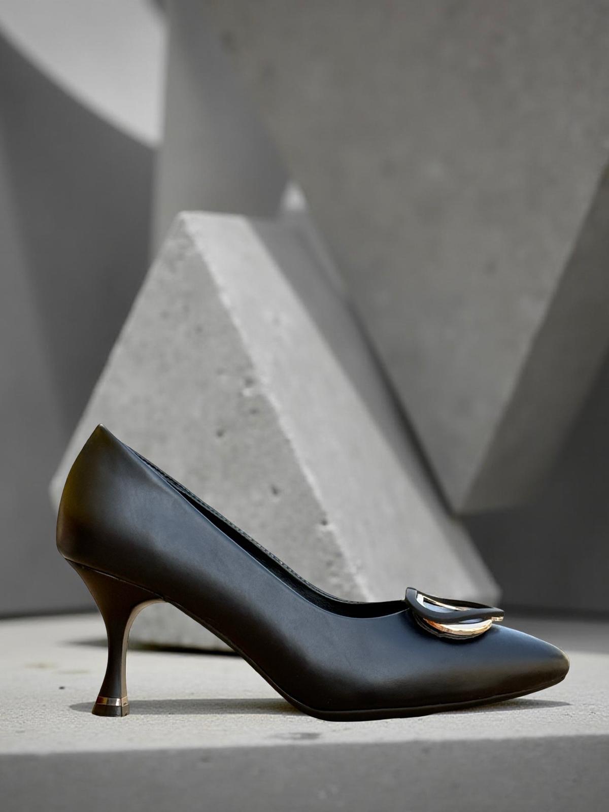 Yalınayak Lpy1195  Tokalı Kadın Stiletto Siyah