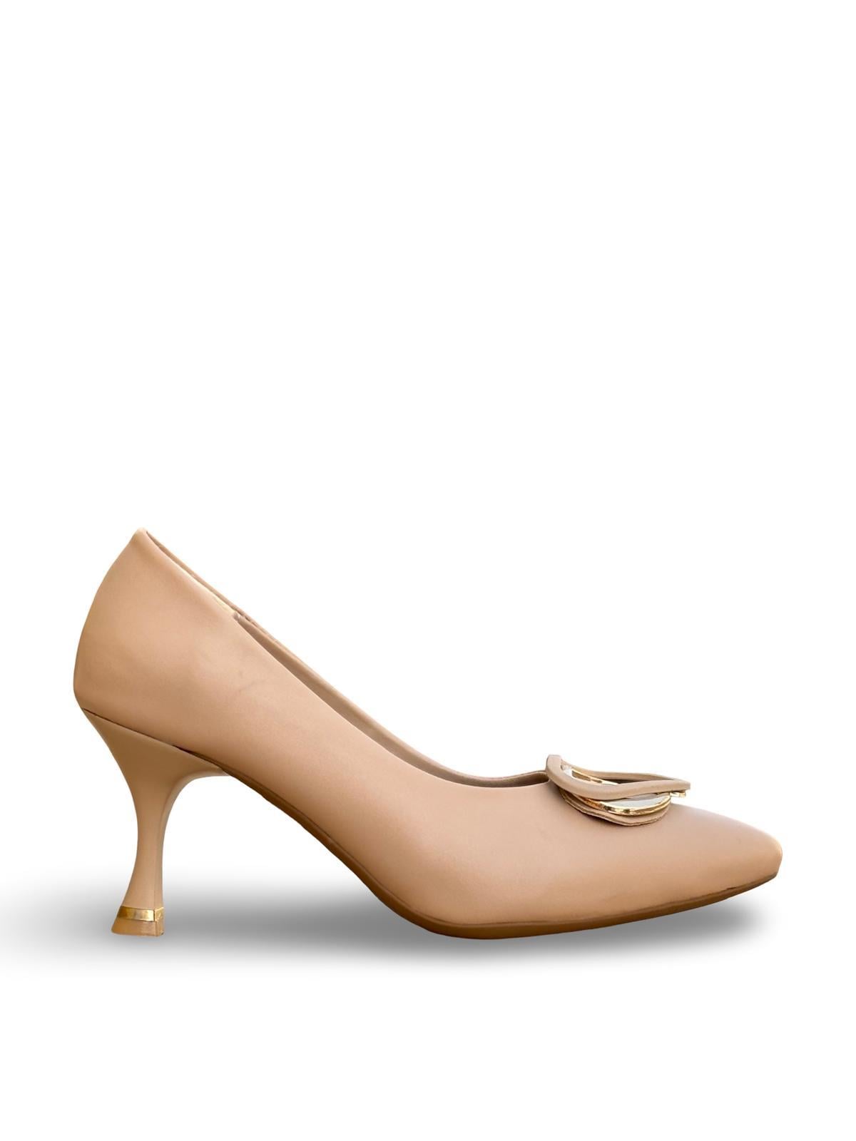 Yalınayak Lpy1195  Tokalı Kadın Stiletto Nut