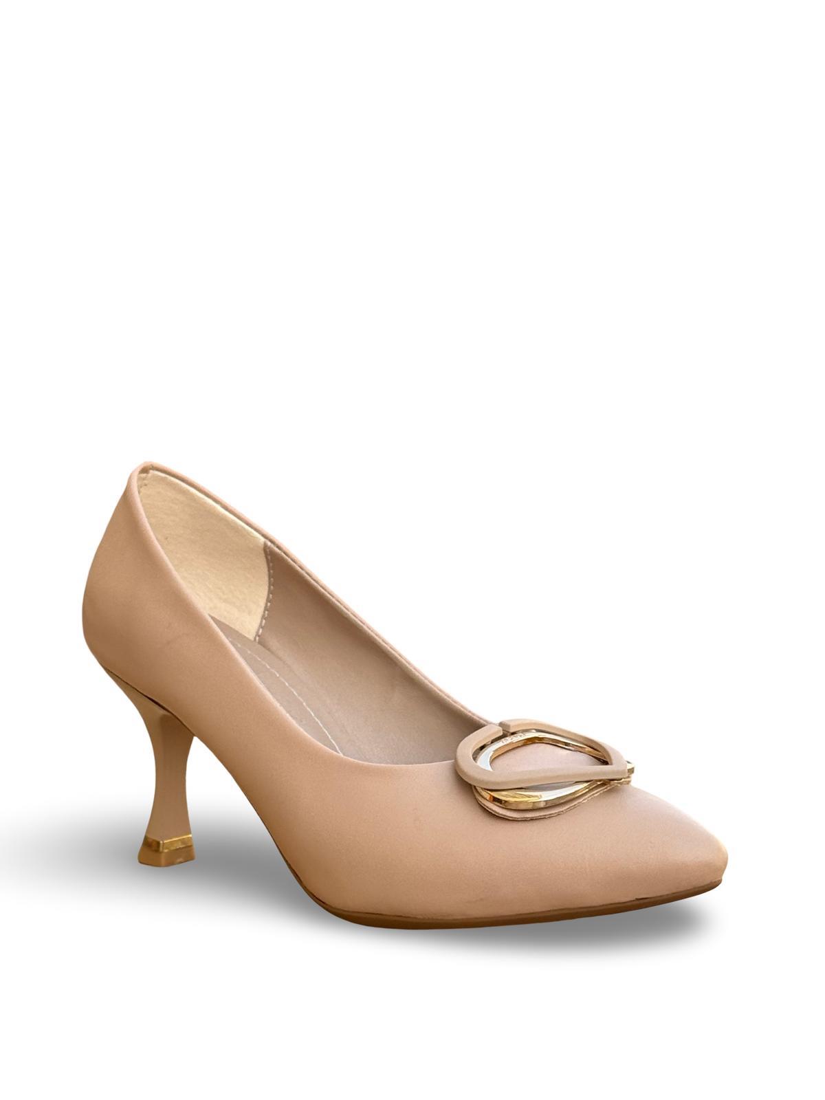 Yalınayak Lpy1195  Tokalı Kadın Stiletto Nut