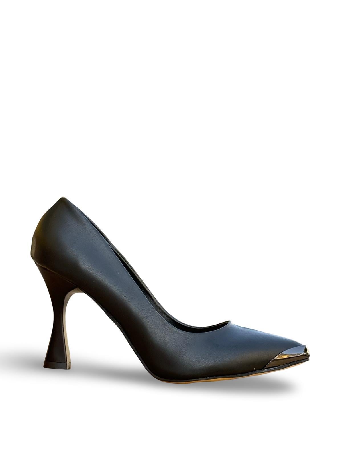 Yalınayak Lpy1304  Burun Kısmı Metal Kadın Stiletto Siyah
