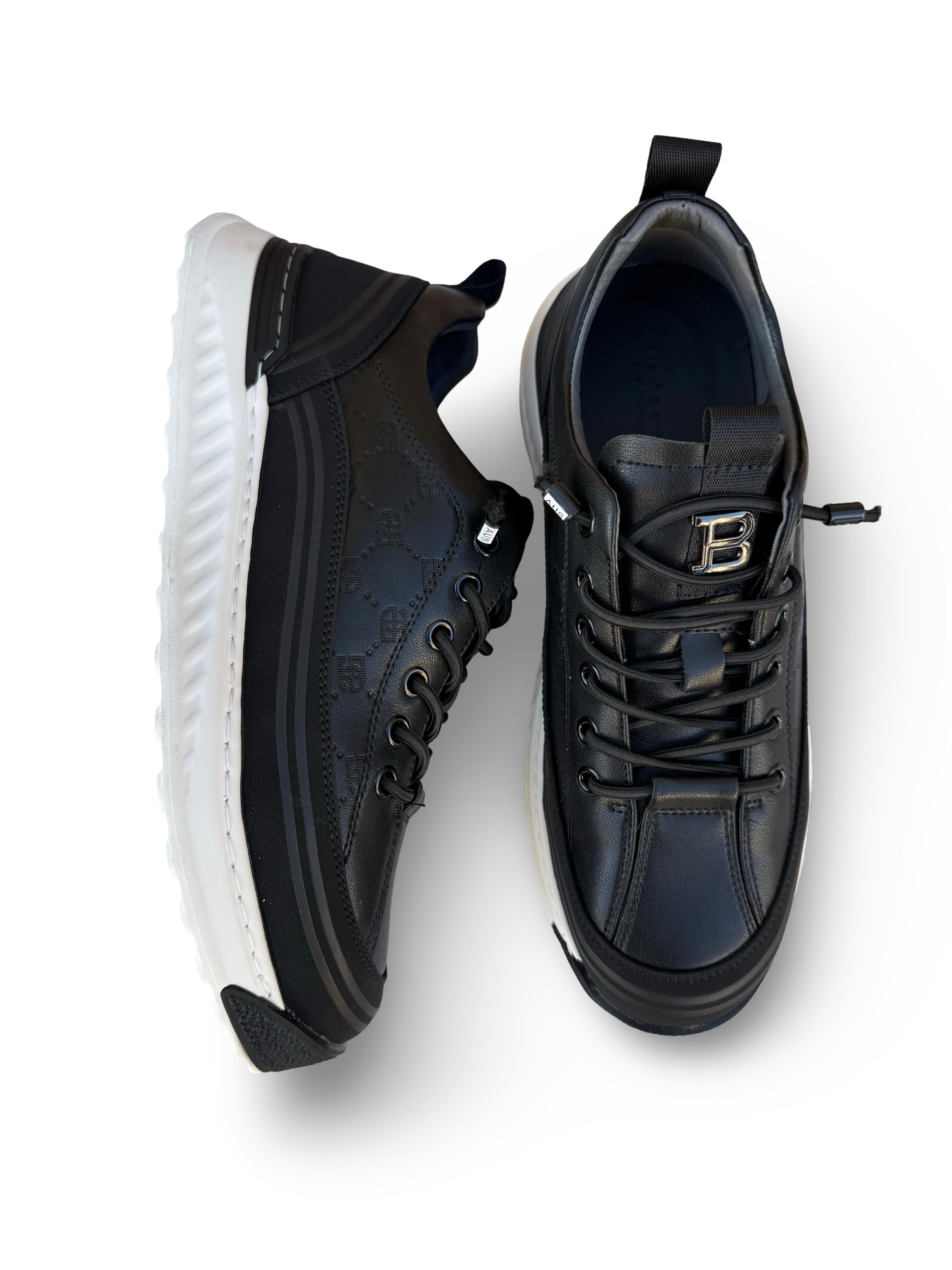 Yalınayak M19075 Hakiki Deri Erkek Sneaker Siyah