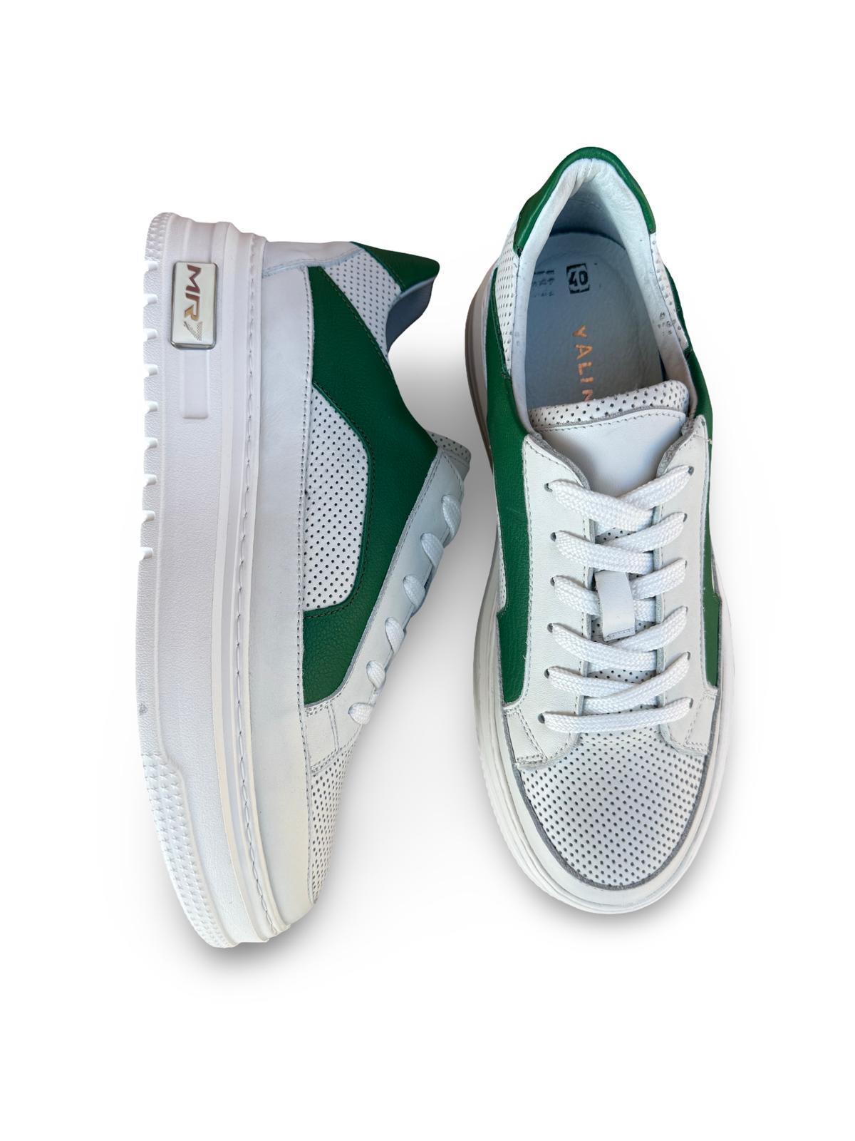 Yalınayak M19473 Hakiki Deri Erkek Sneaker Beyaz