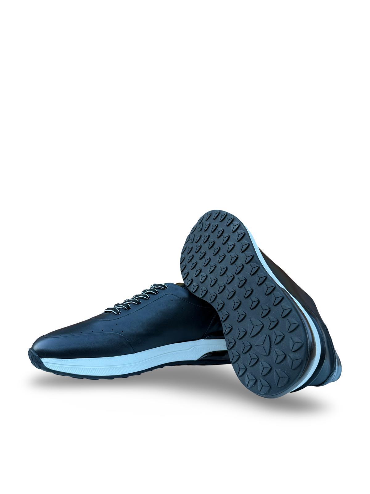 Yalınayak M19512 Hakiki Deri Erkek Sneaker Siyah