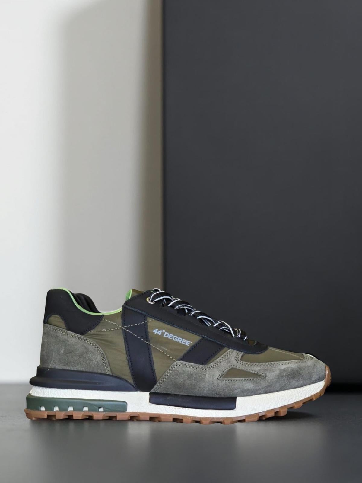 Yalınayak M20354 Hakiki Deri Erkek Aır Taban Sneakers & Spor Haki