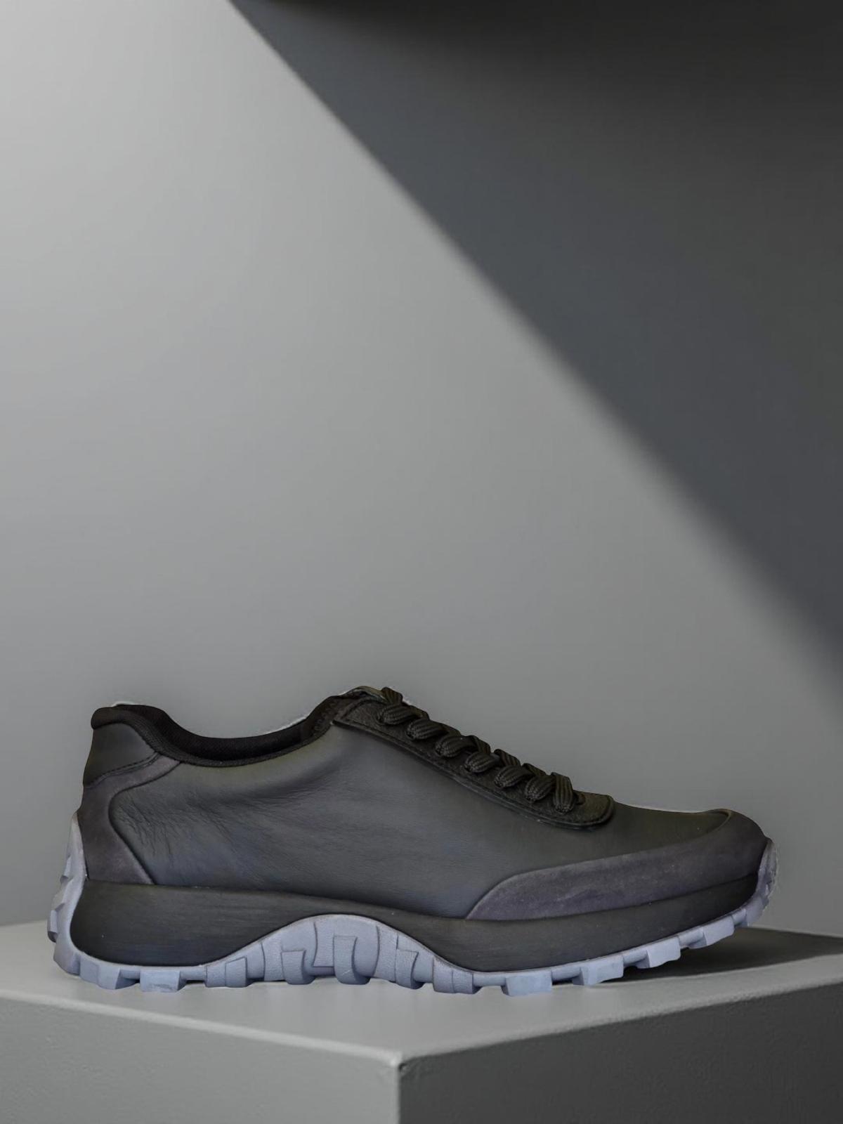 Yalınayak M20386  Hakiki Deri Erkek Sneakers Siyah