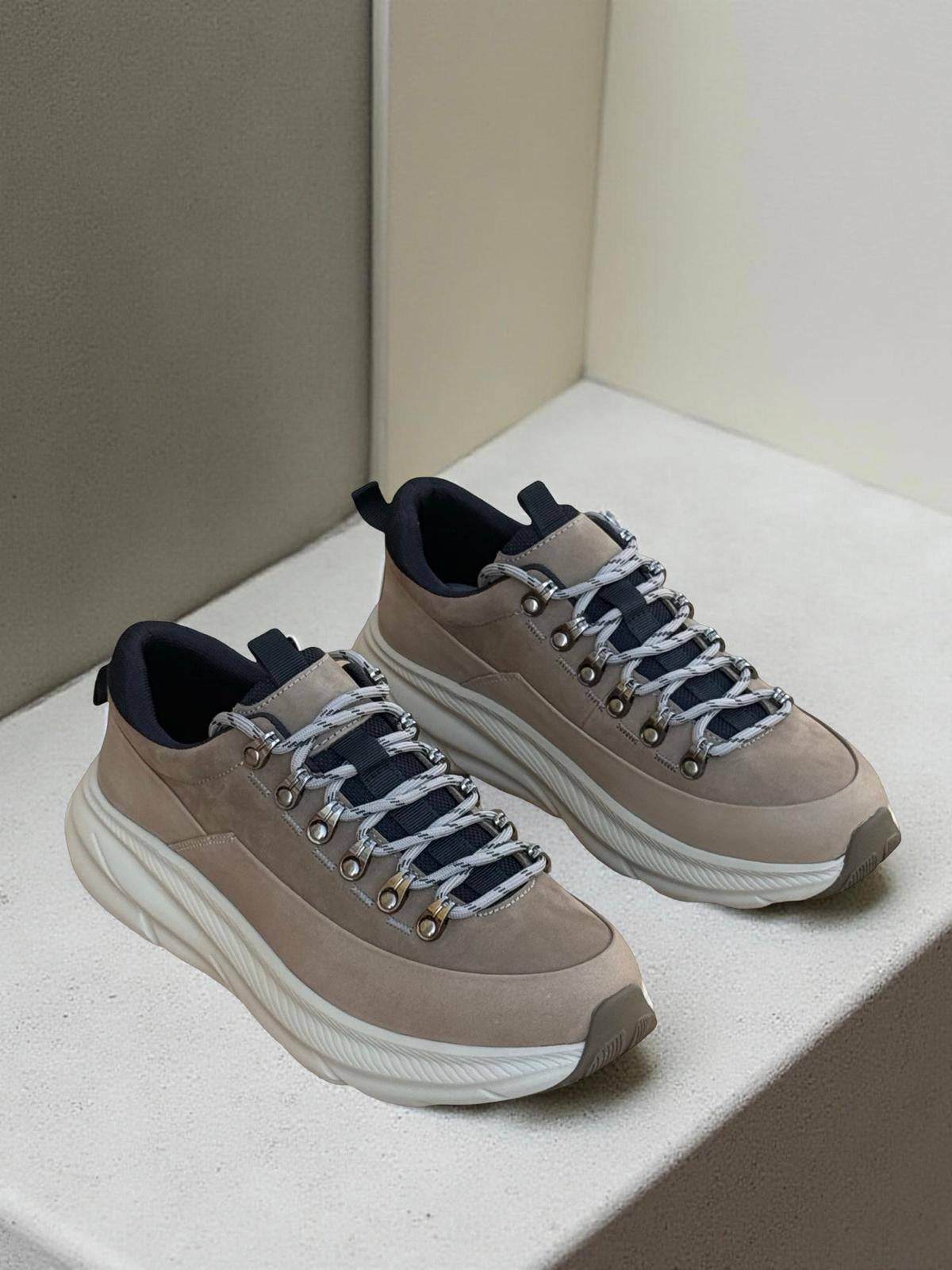 Yalınayak M22628 Hakiki Deri Comfort Taban Erkek Casual Vizon
